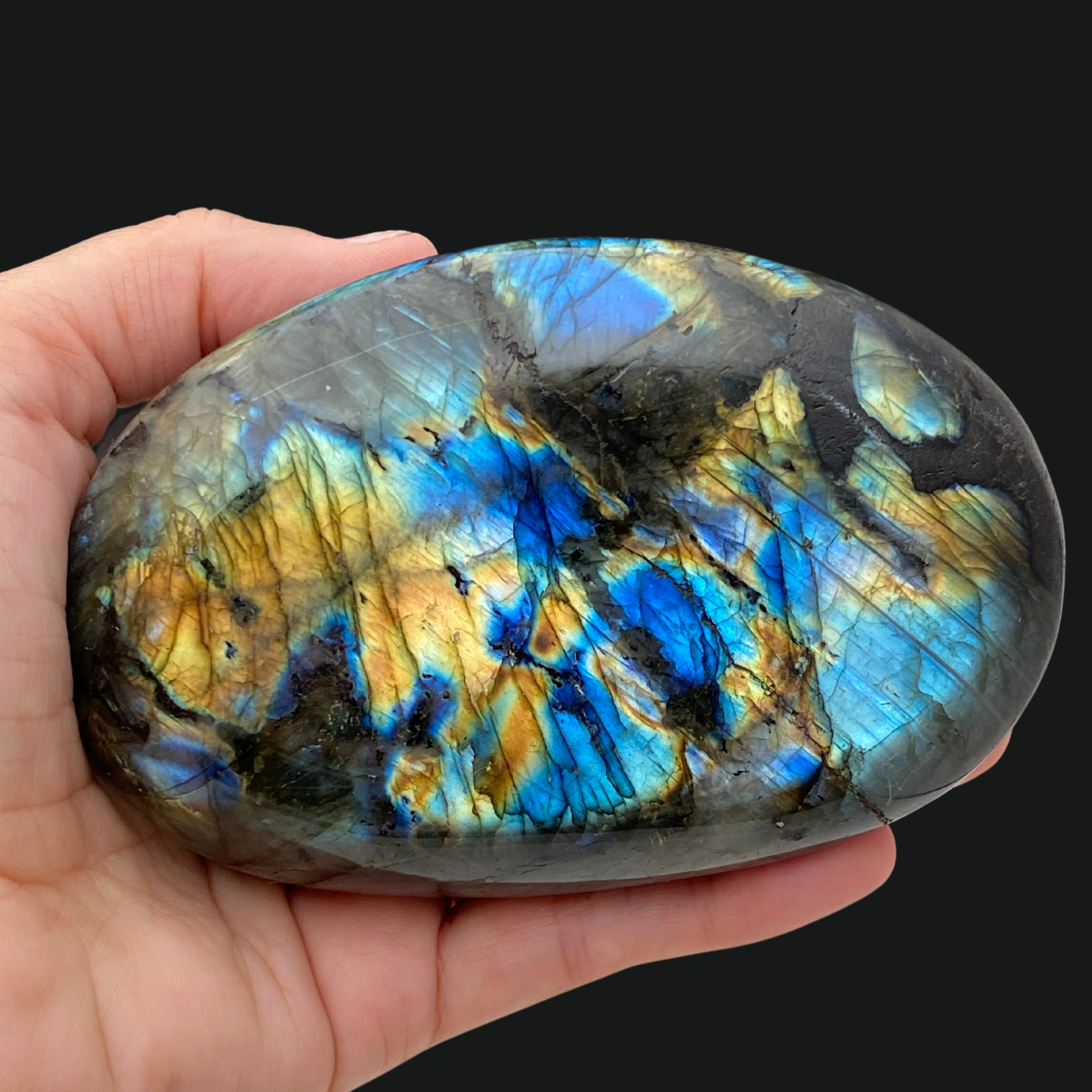 Labradorite is a flashy stone