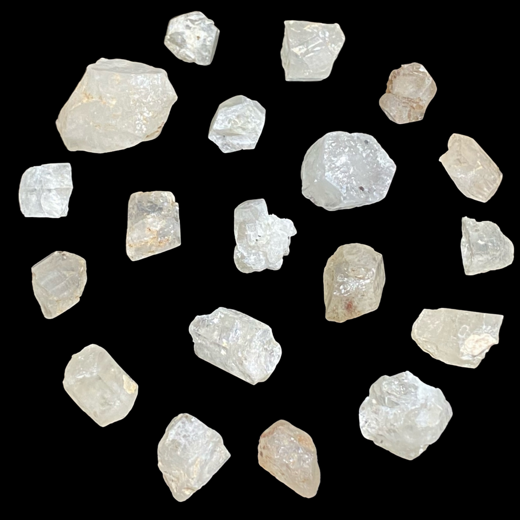 Phenacite are small white to clear rare Crystals place in a circle