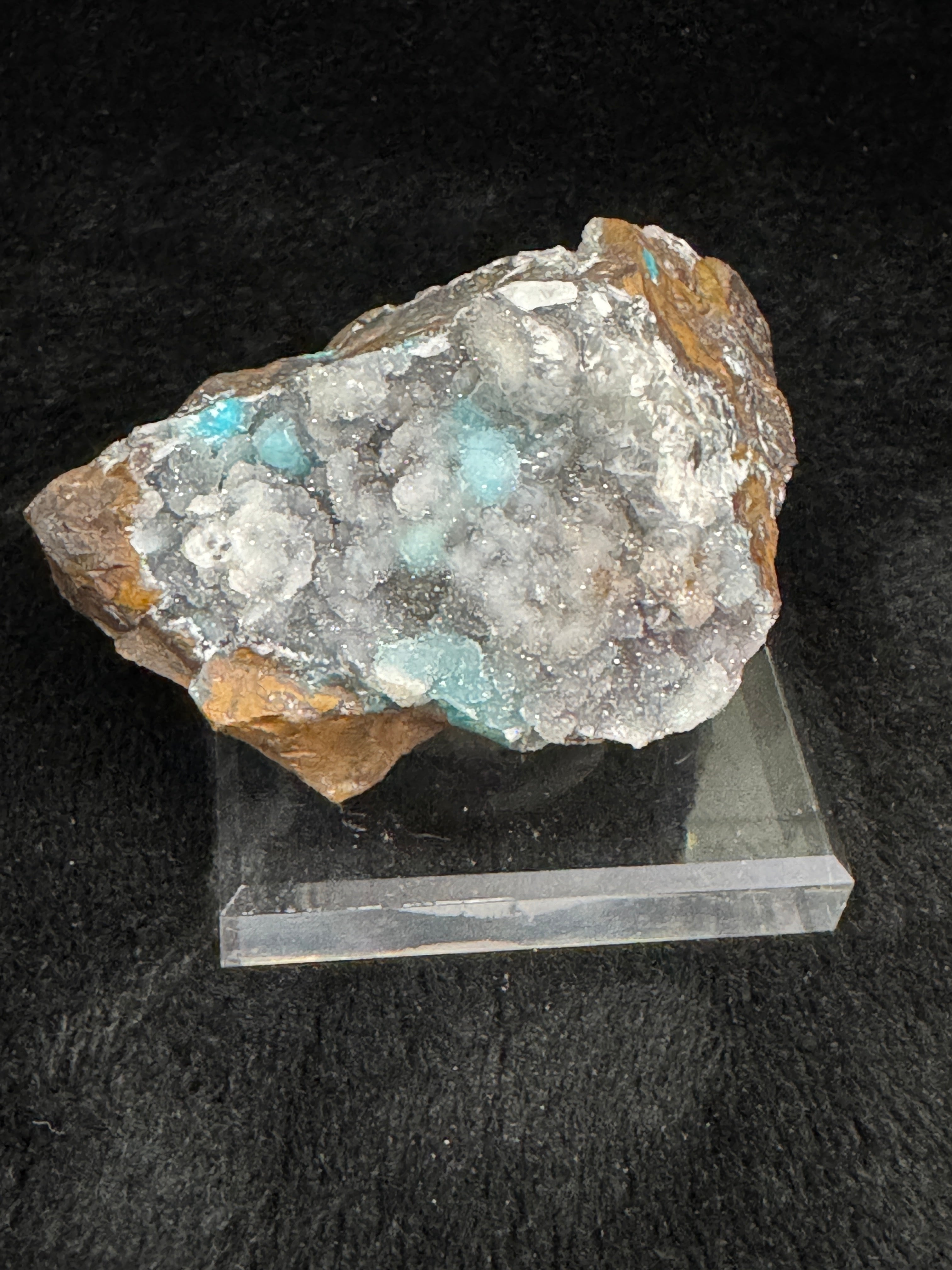 Chrysocolla Crystal Druzy Chalcedony Lilly Mine, Peru Mineral 144grams; Beautiful Gift for Nature Lover / Mineral Collector.