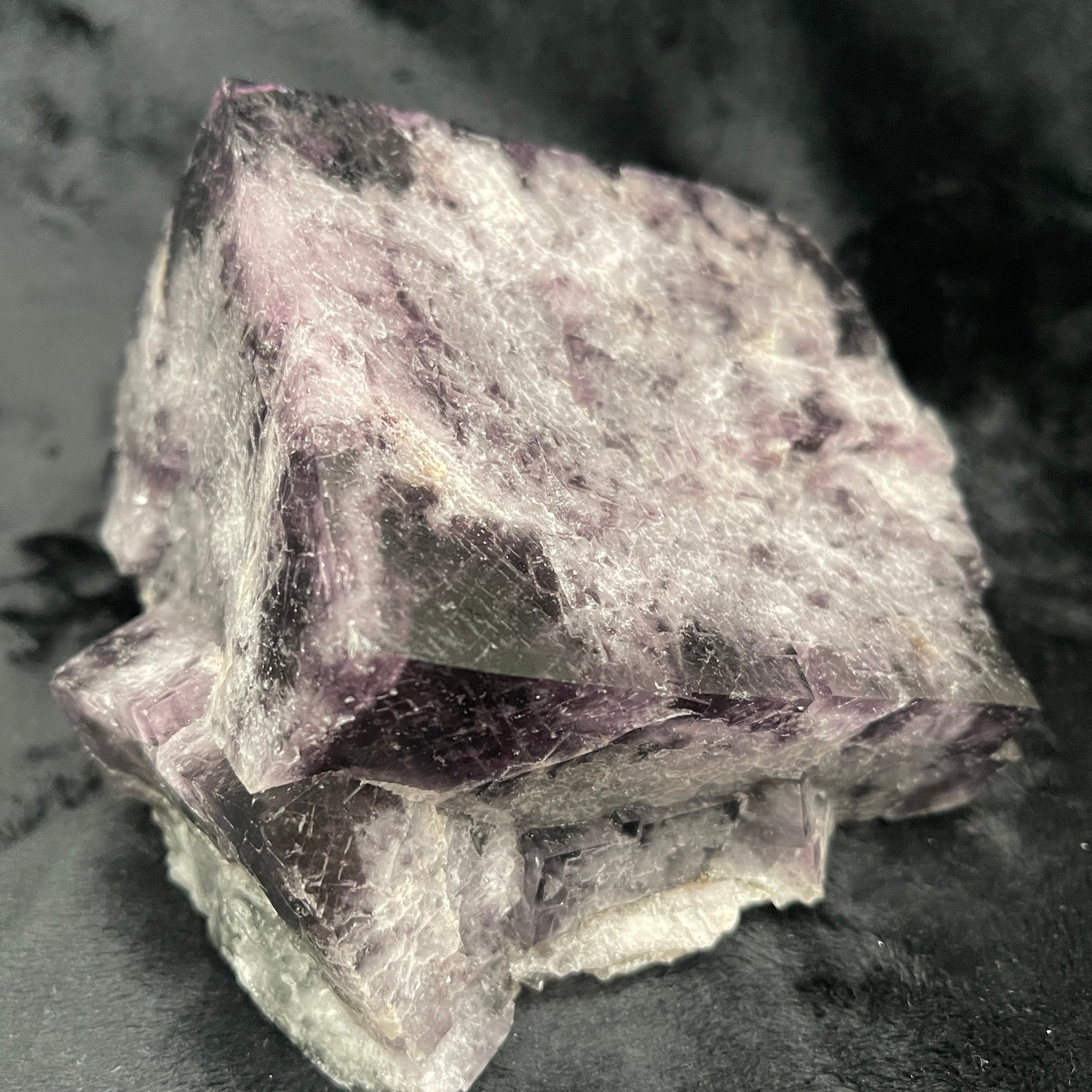 Fluorite Closed Mine Purple Rain Large Cube