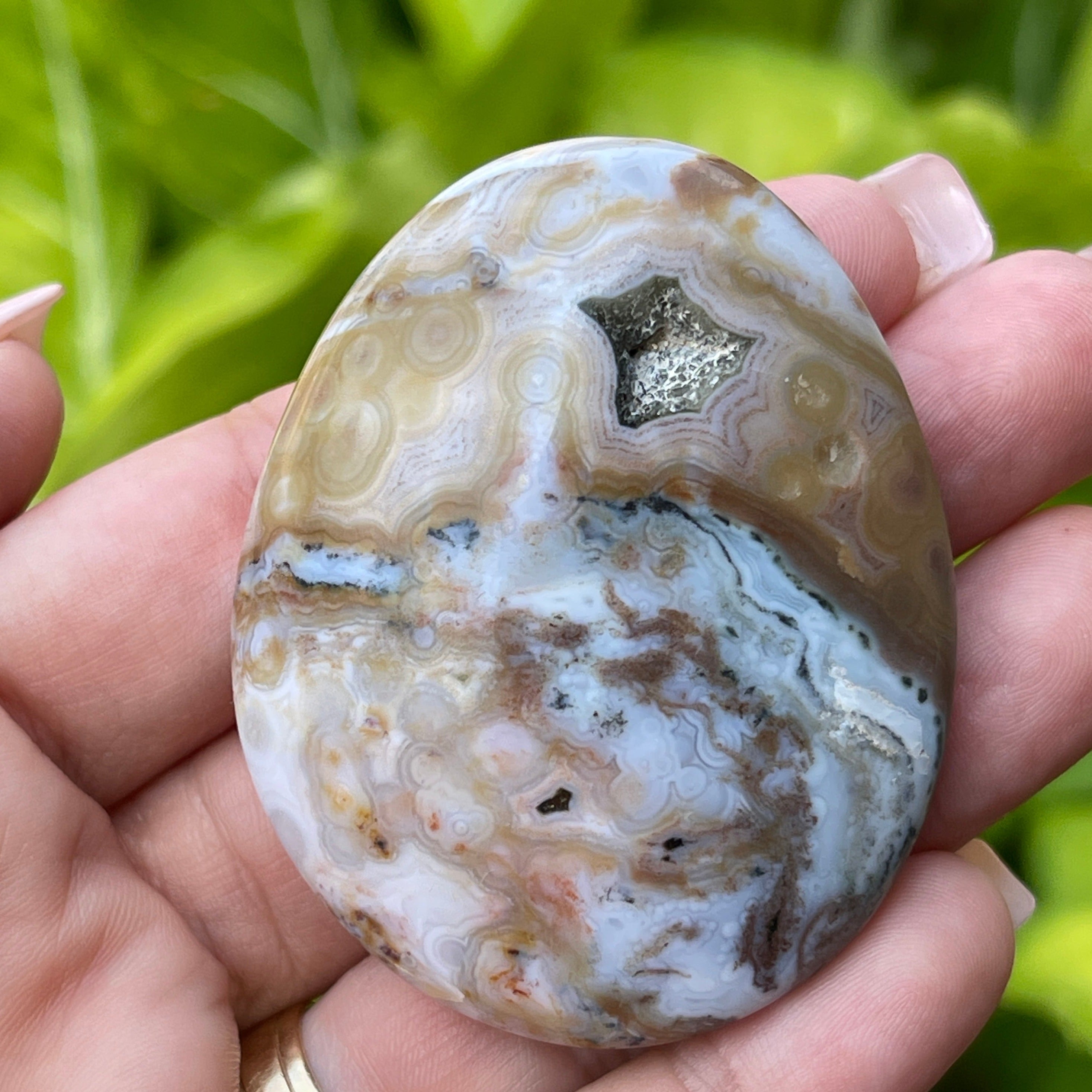 Ocean Jasper 8th Vein Marovato, orbs and fish eyes.
