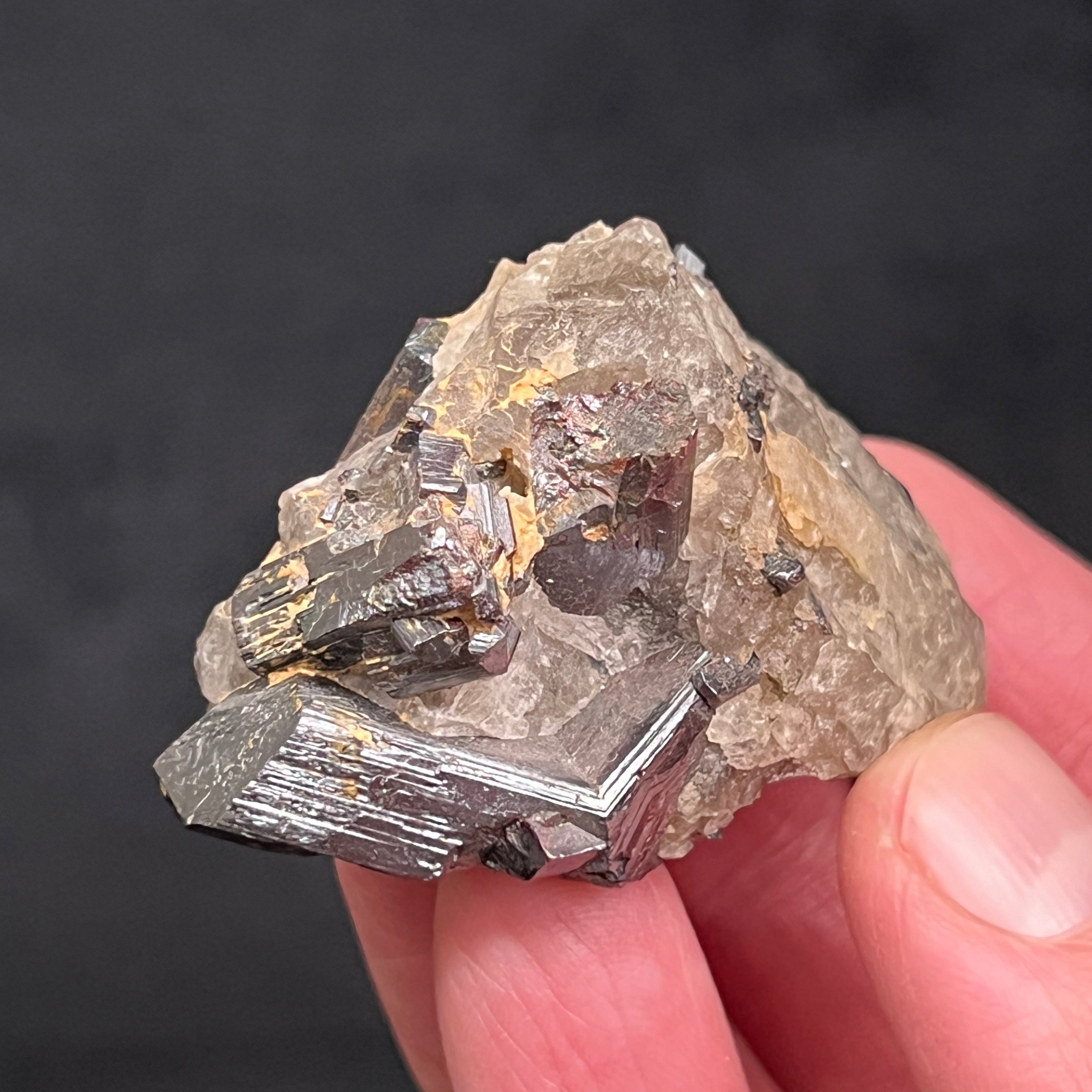 A great metallic luster is evident on this exceptional rutile from Stoney Point, Alexander County, North Carolina.