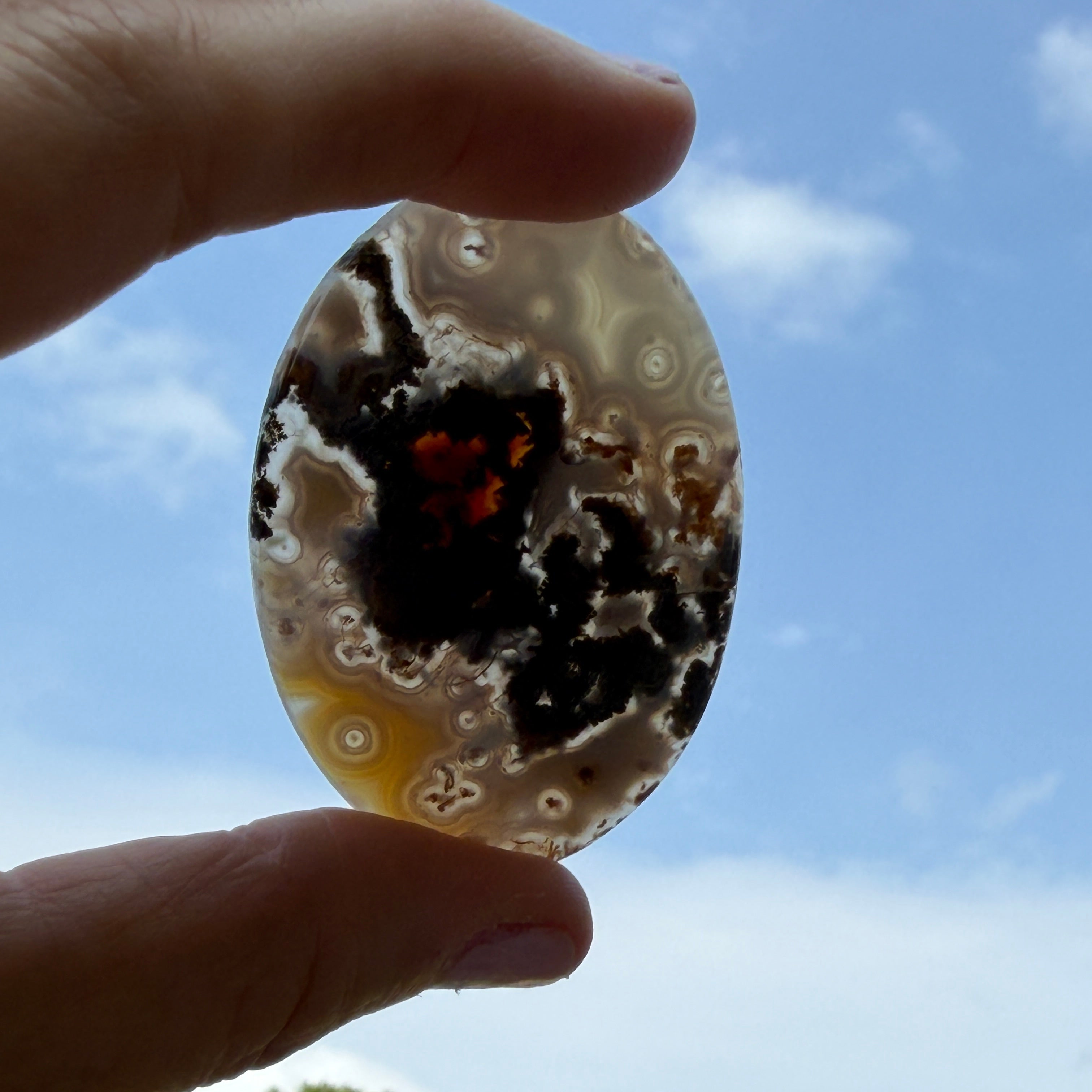 Cabochon-Red Moss Agate
