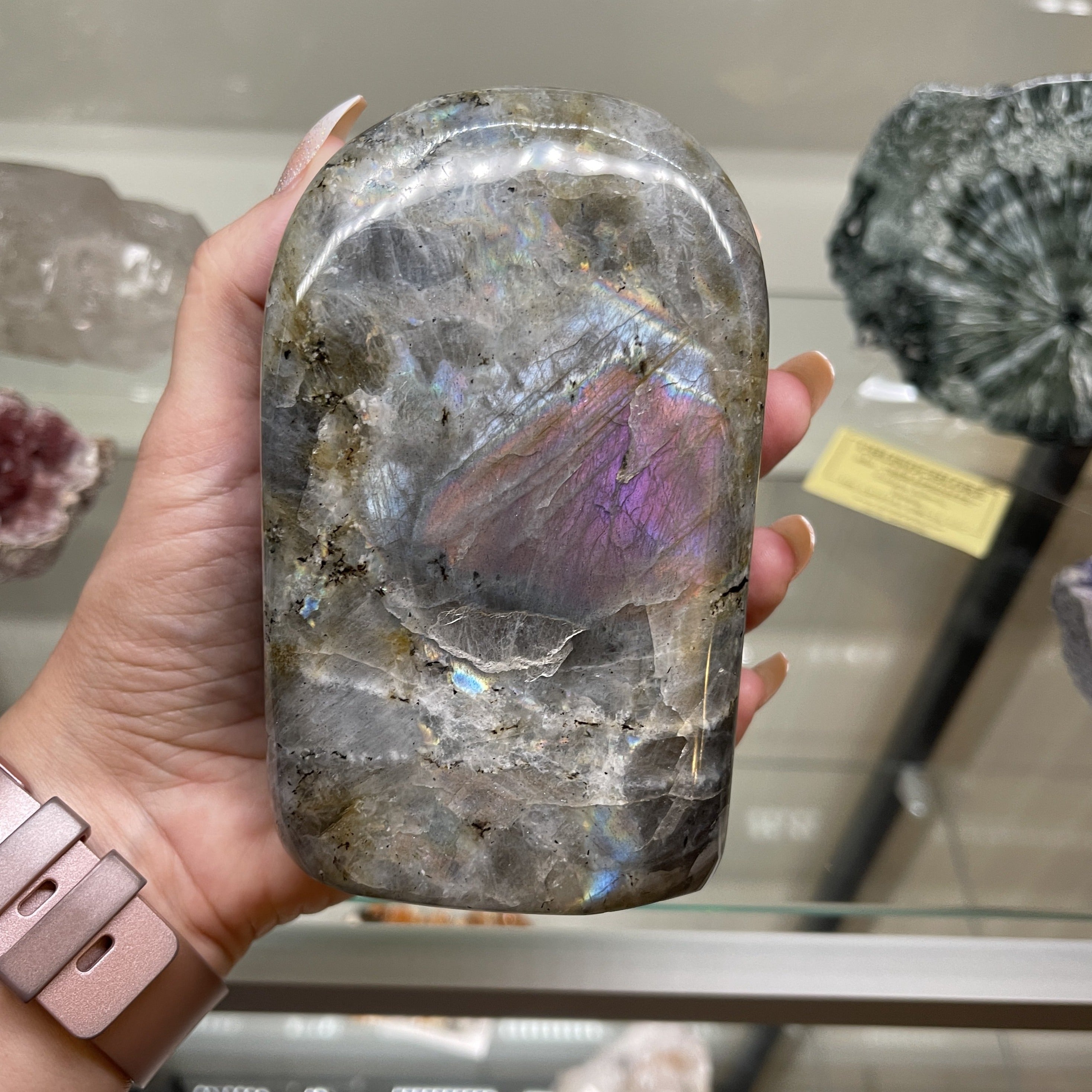 Labradorite Orange Sunset Free Form | Super Flashy Crystal | 2.25lbs or 1020grams!