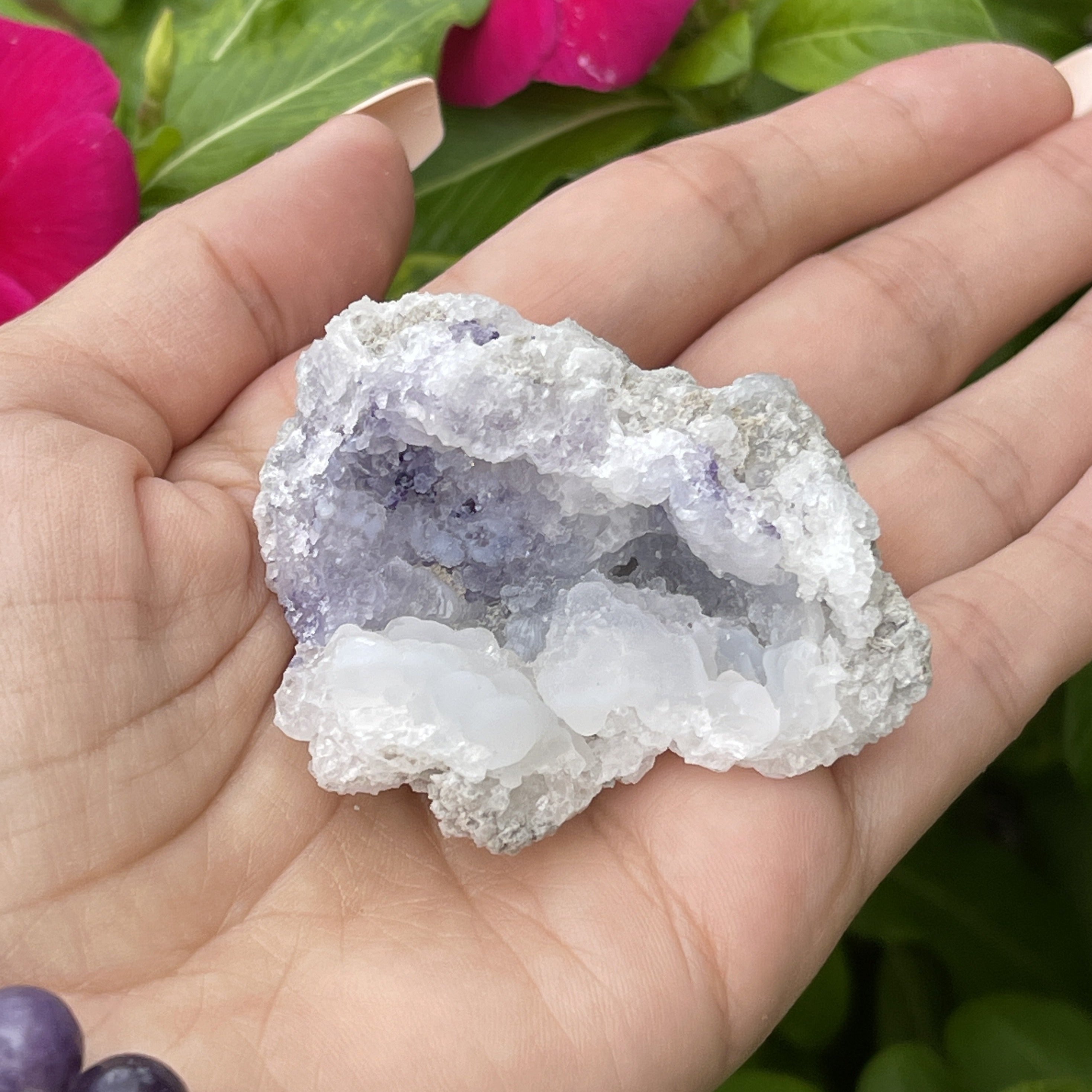 Spirit Flower Geode New Find 2021! | Chalcedony & Druzy Quartz Fluorite