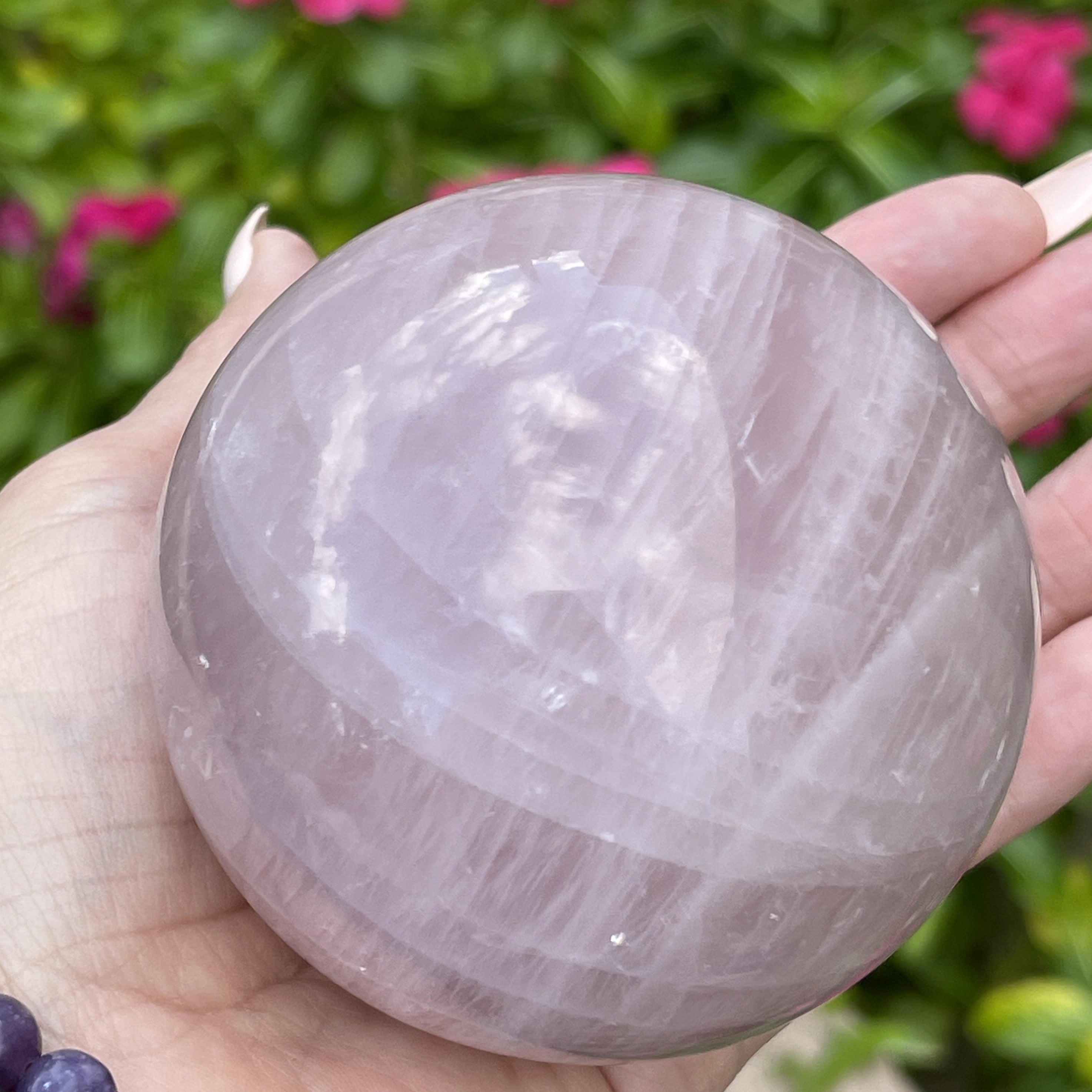 Rose Quartz Crystal Sphere | High Quality Deep Pink | LG 78mm