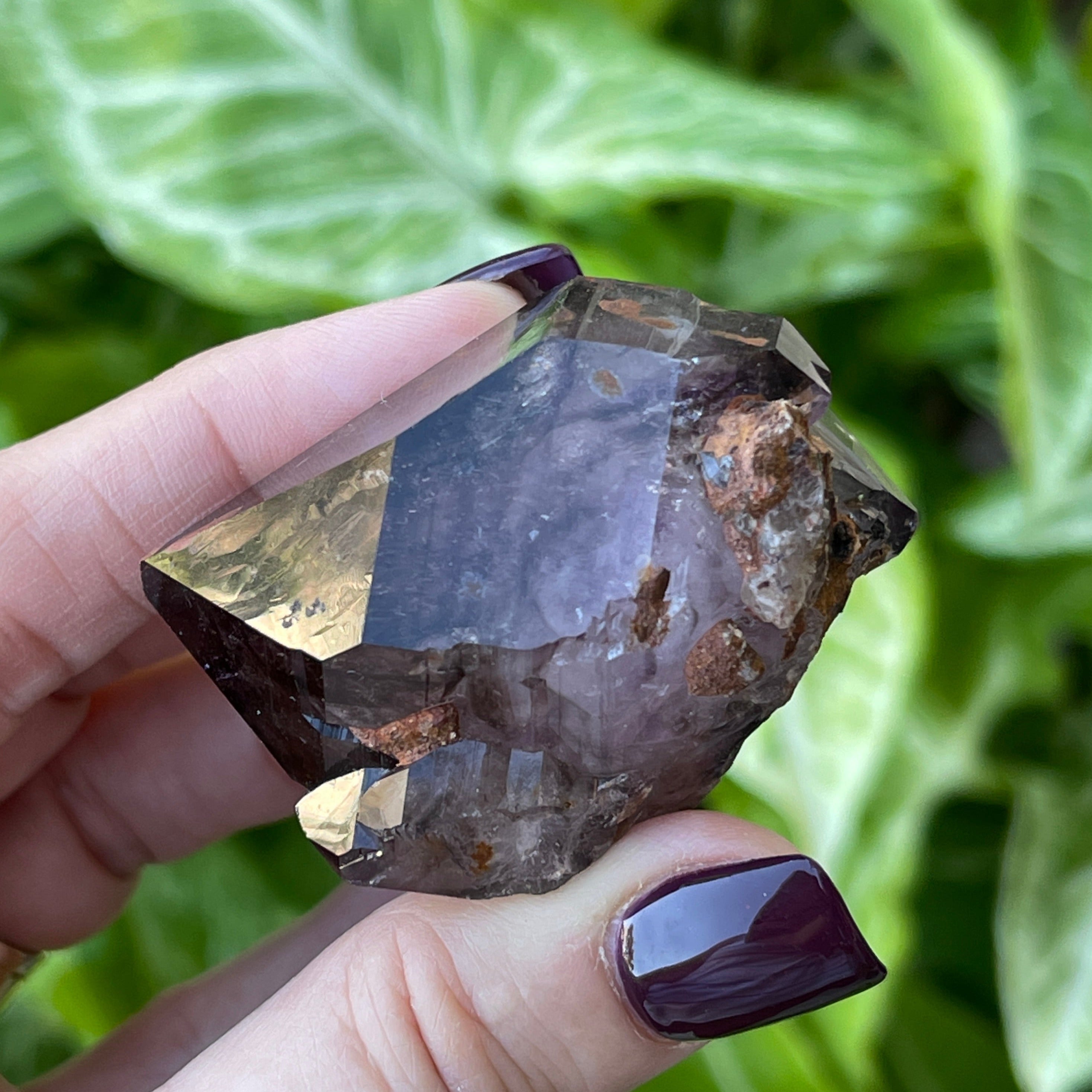 Brandberg Amethyst with Double termination, clean tip, with key.