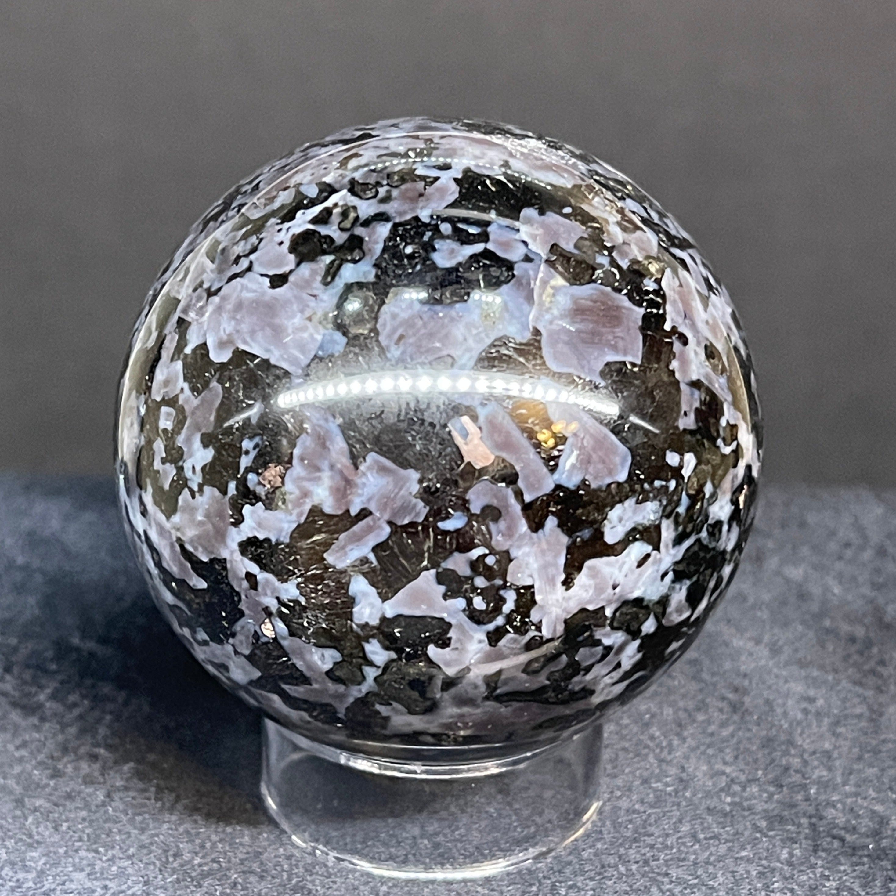 Indigo Gabbro I Mystic Merlinite Sphere | 280 grams or 56mm | Crystal Ball