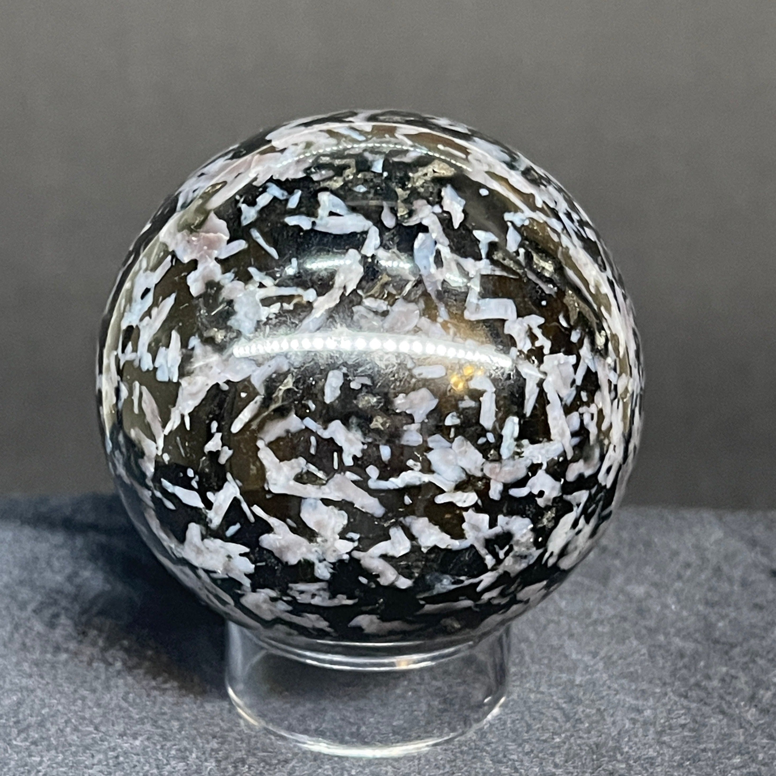 Indigo Gabbro I Mystic Merlinite Sphere | 288 grams or 57mm | Crystal Ball
