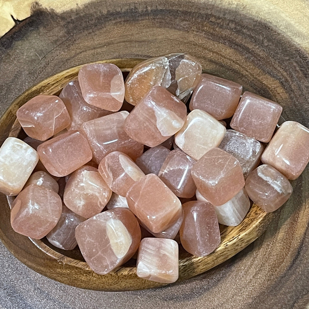 2 Honey Calcite Polished Crystal Tumbled Stone
