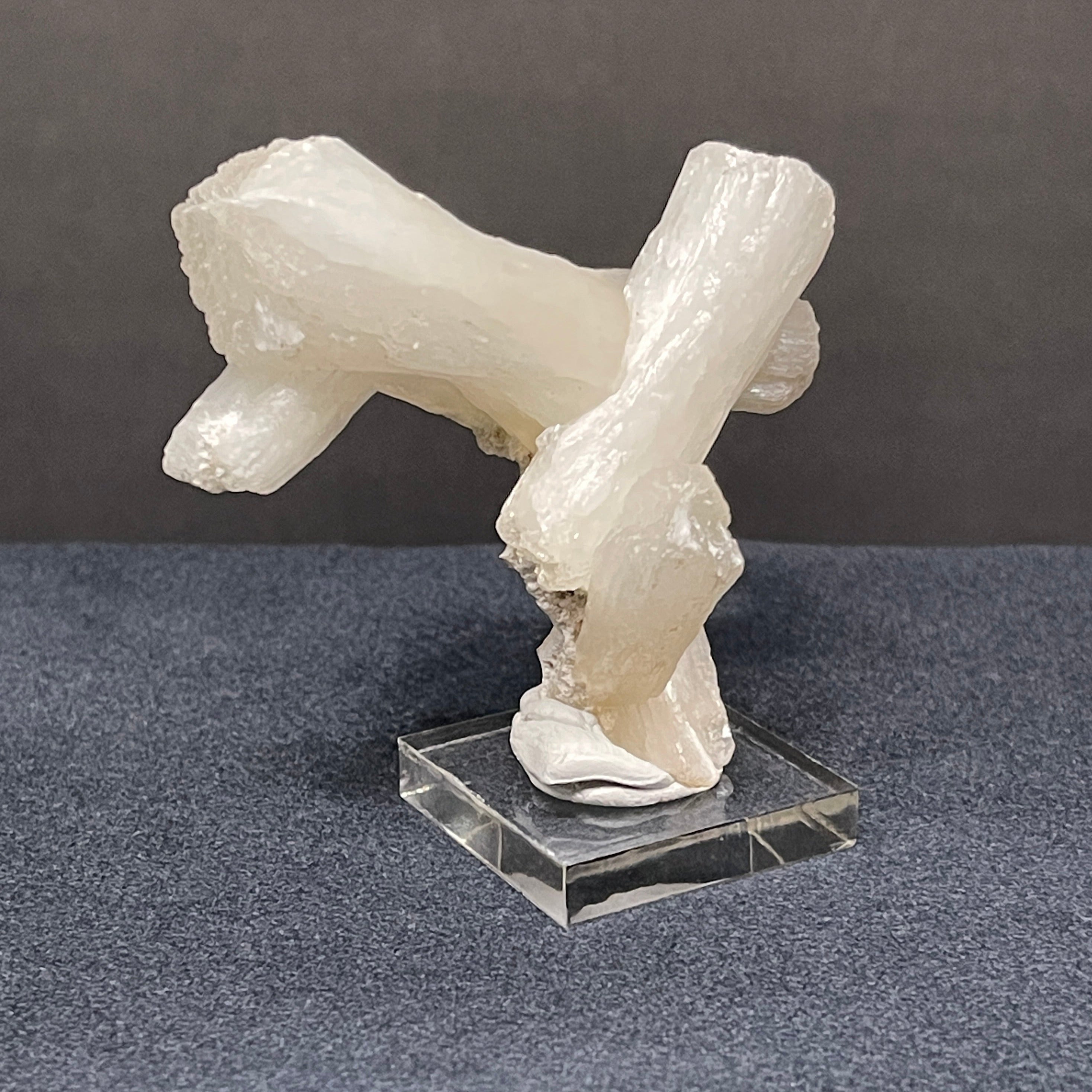 White Pearly Stilbite Sheaf-like formation- Crystal - Zeolite Crystals