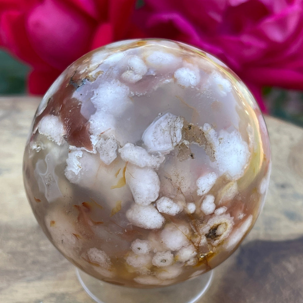 Flower Agate Crystal Sphere | 52mm 188grams