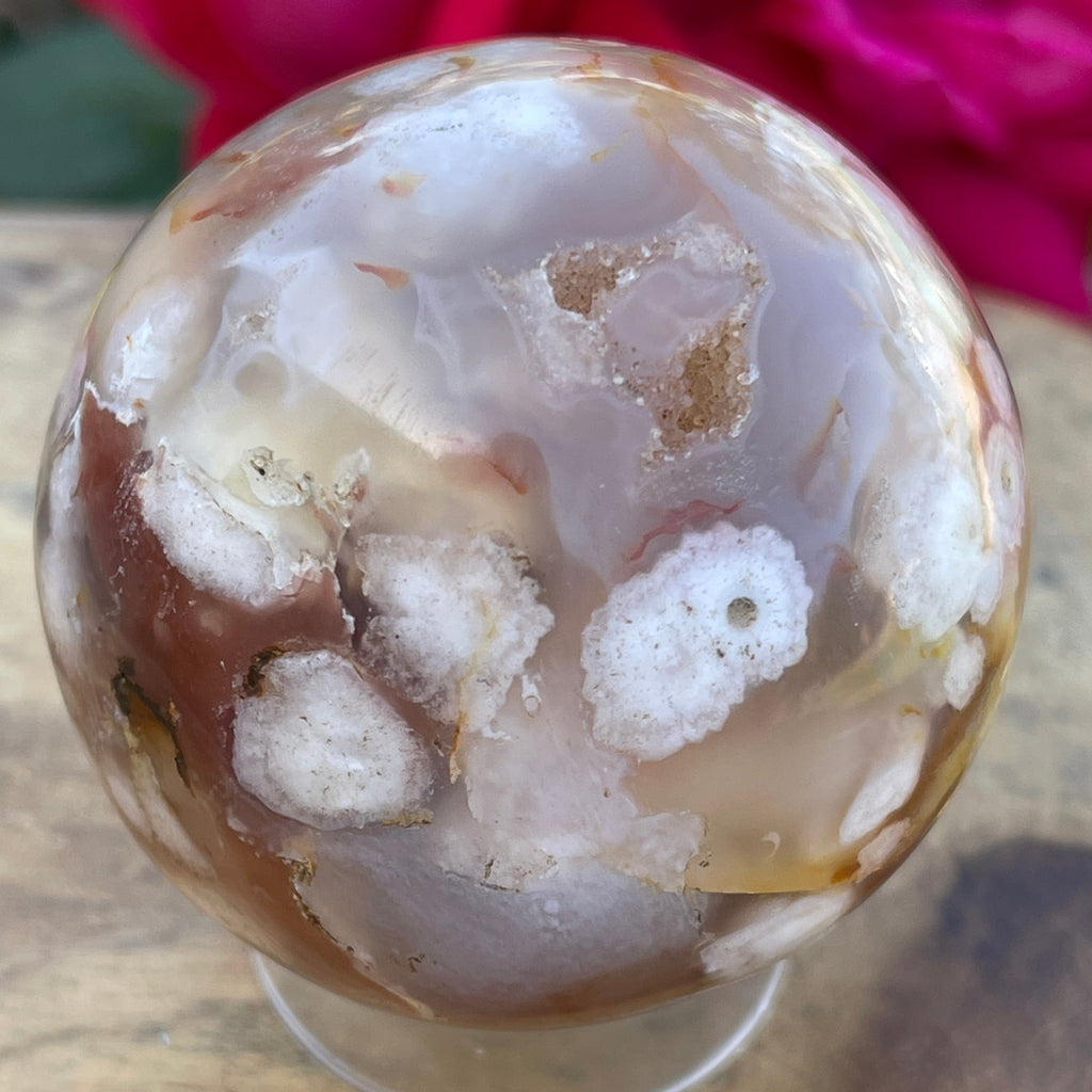 Flower Agate Crystal Sphere | 52mm 188grams