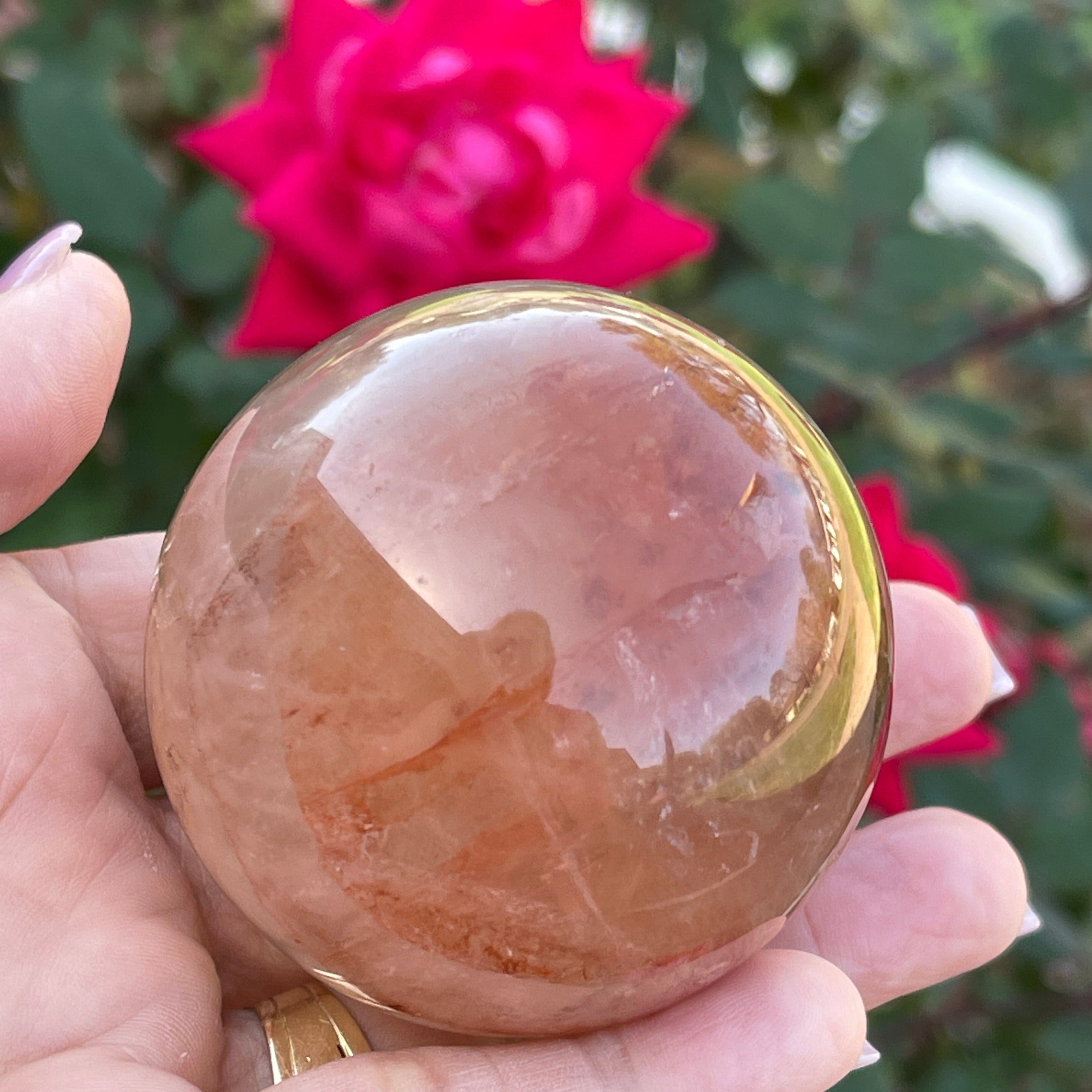 Fire Quartz Sphere | Hematite & Quartz | 53mm