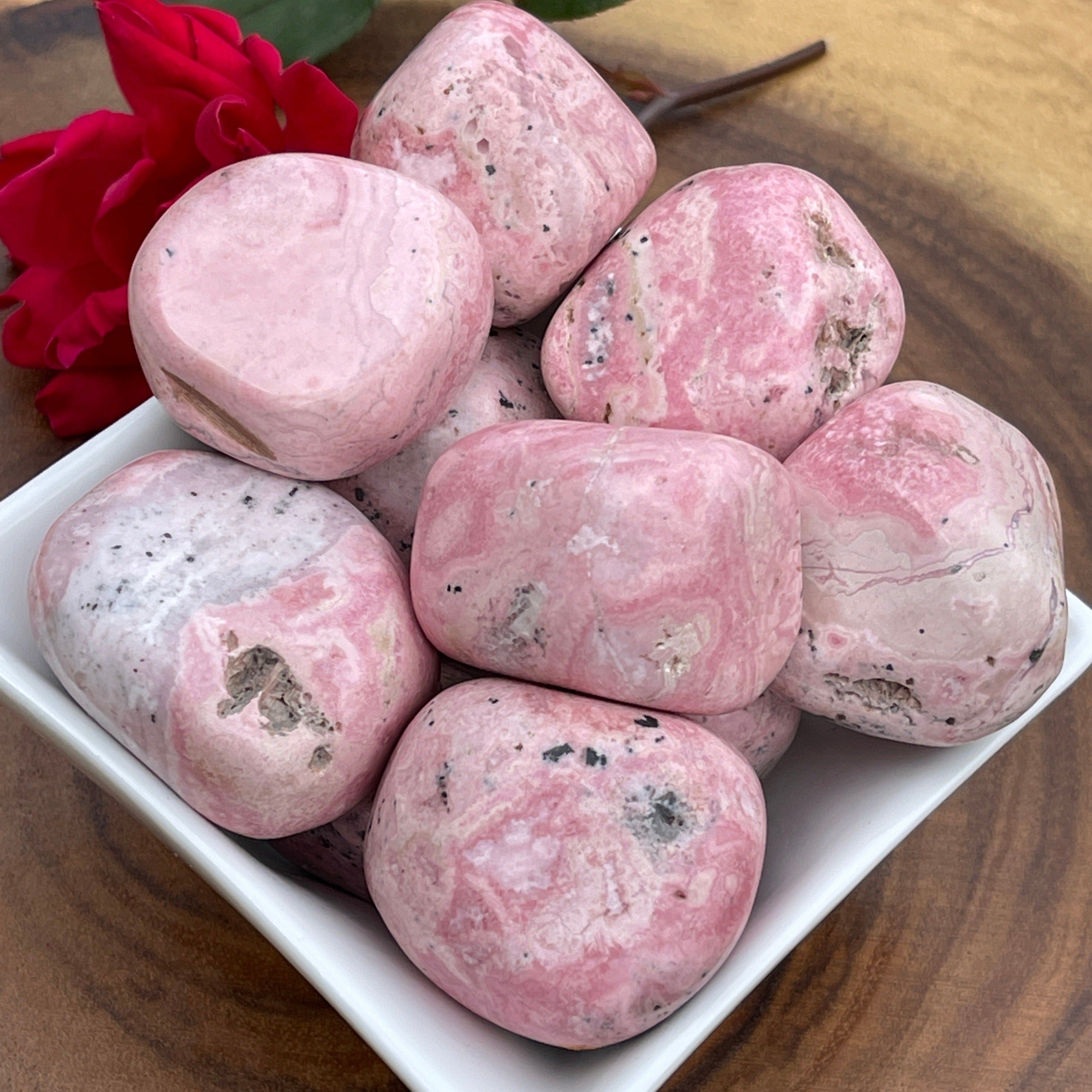 Rhodochrosite polished stones
