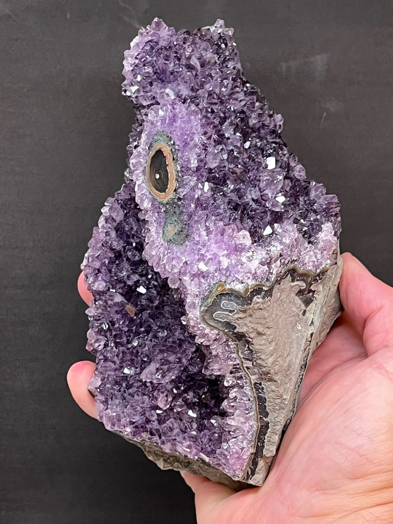 We love the depth of this Amethyst Eye Flower specimen and the opportunity it presents to appreciate its form. 