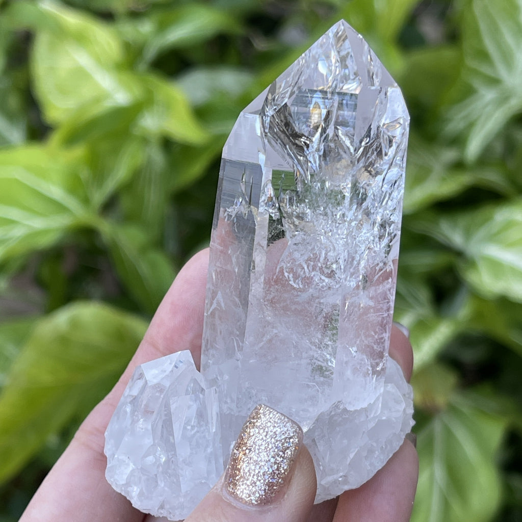 Arkansas Quartz Crystal with natural crackle effect,.
