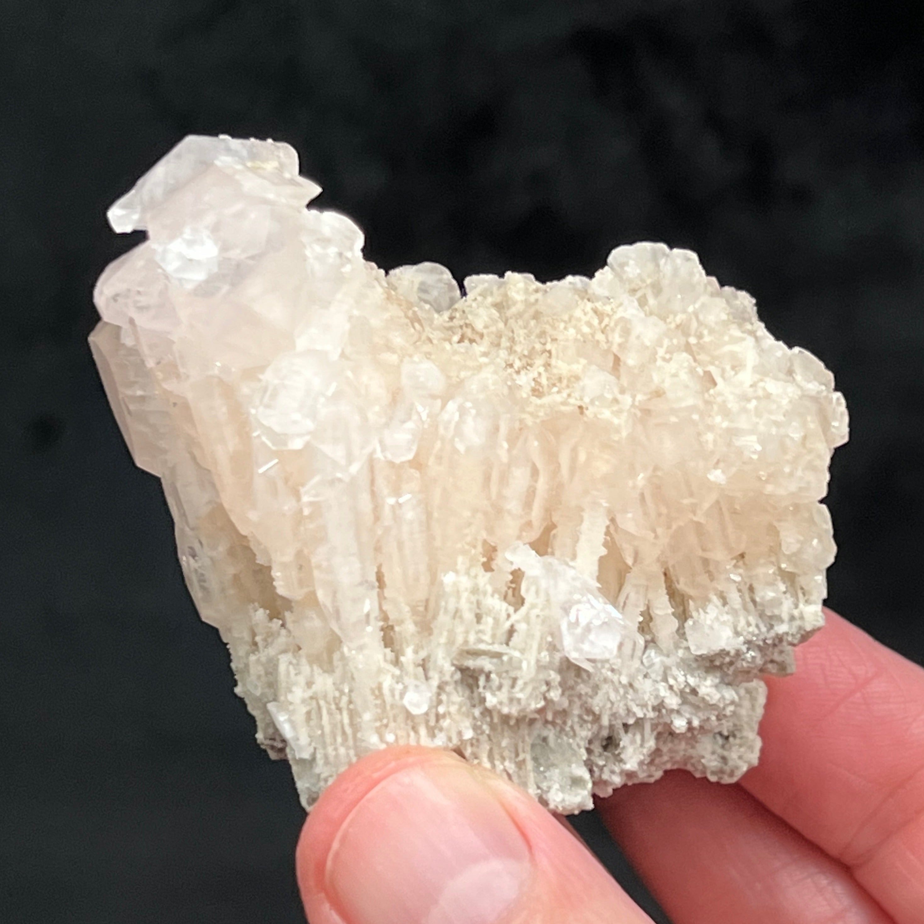 This is a sensational, very lustrous, unusual and complex specimen with multiple formations of Calcite growth.
