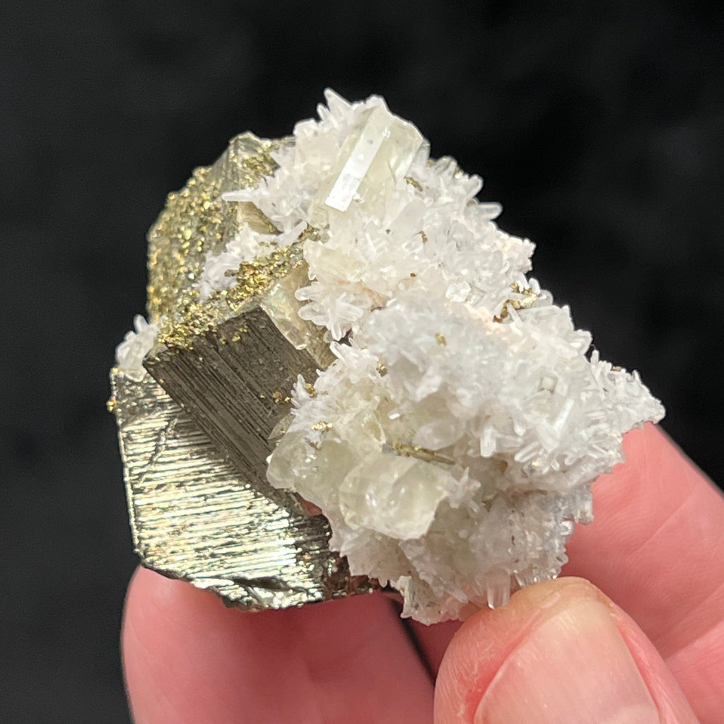 Apatite Fluorapatite Lustrous Pyrite Chalcopyrite Quartz Peru 122g