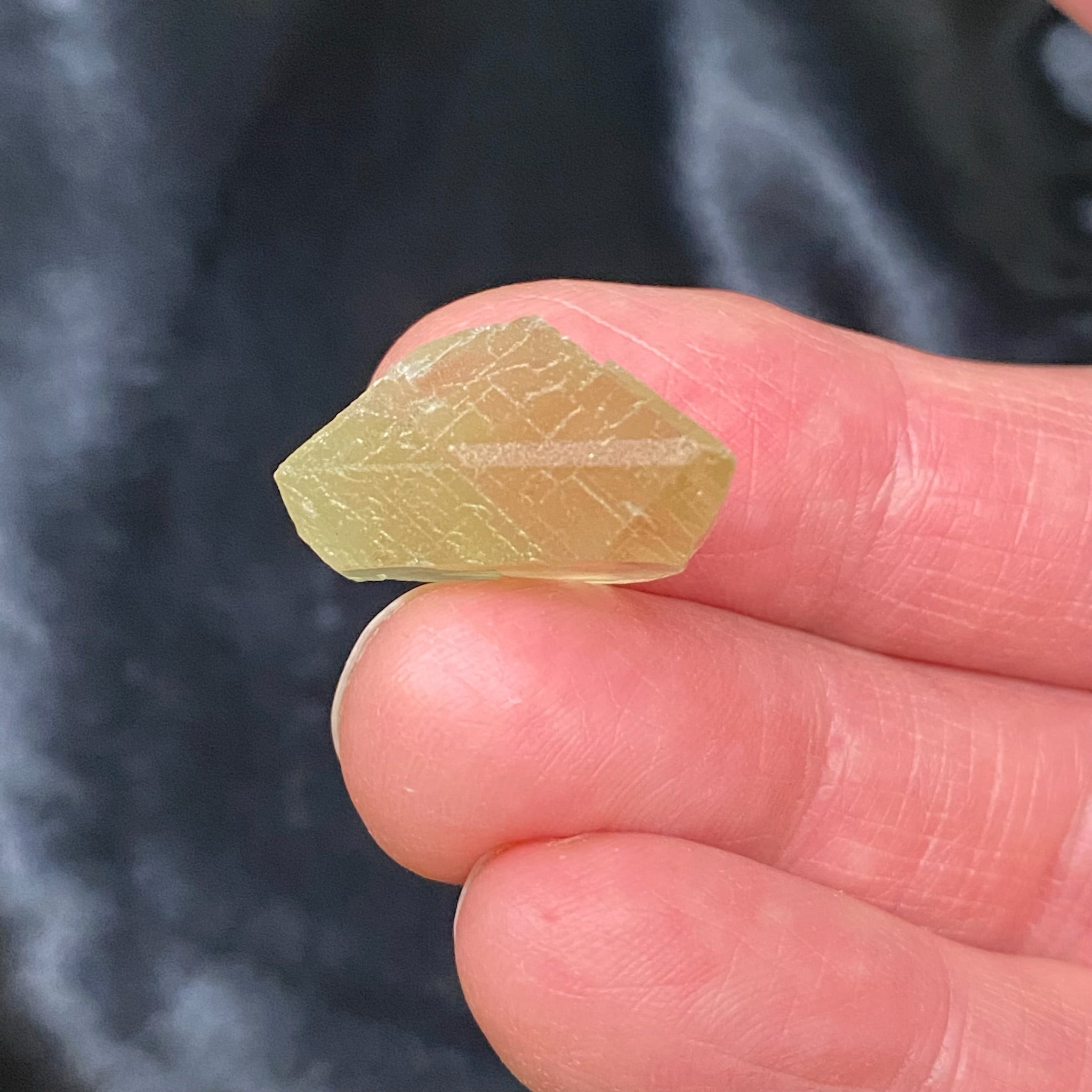 Green Spodumene var. Kunzite Hiddenite Terminated Crystal 7g