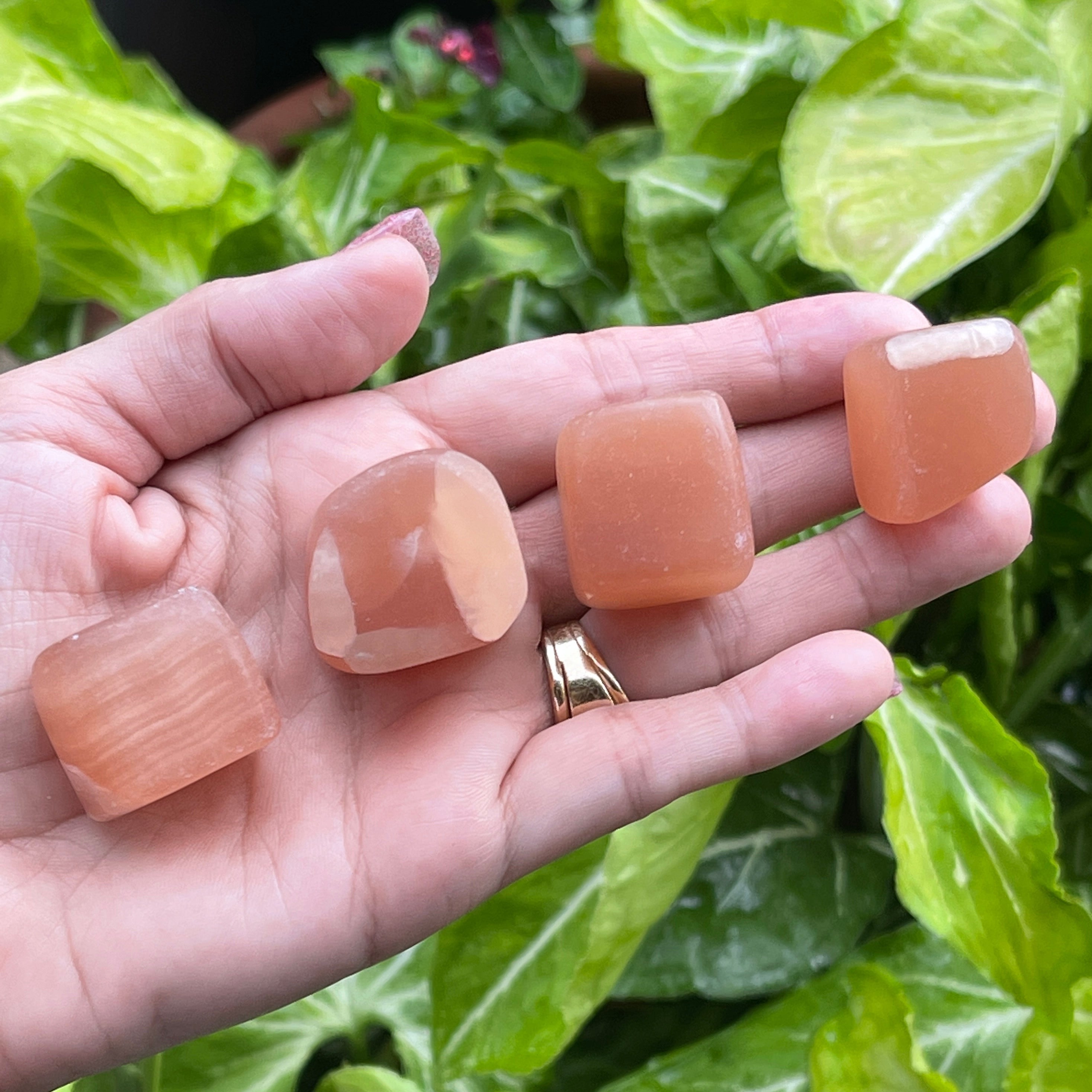 Honey-Calcite-Polished-Tumbled Stones
