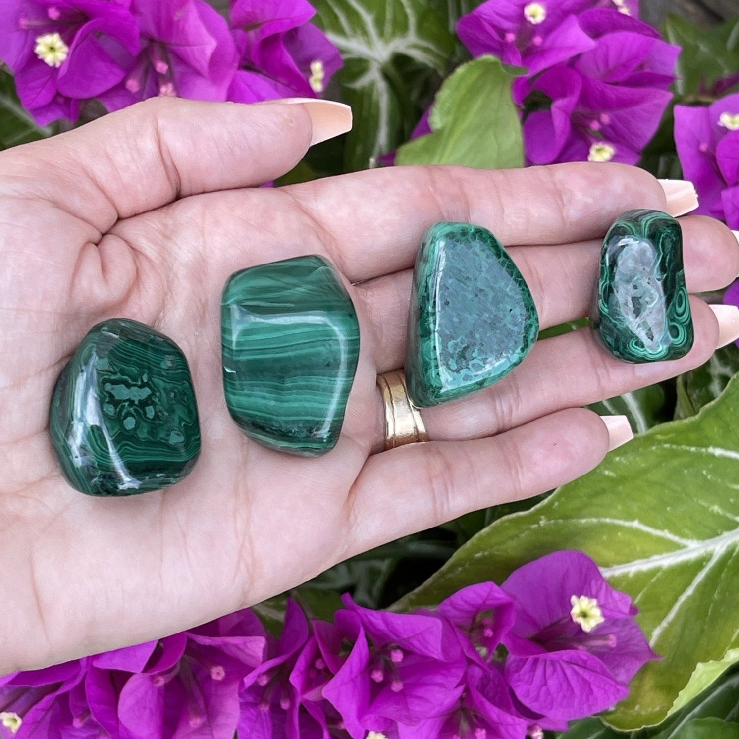 Malachite Tumbled Stone | Polished Stone