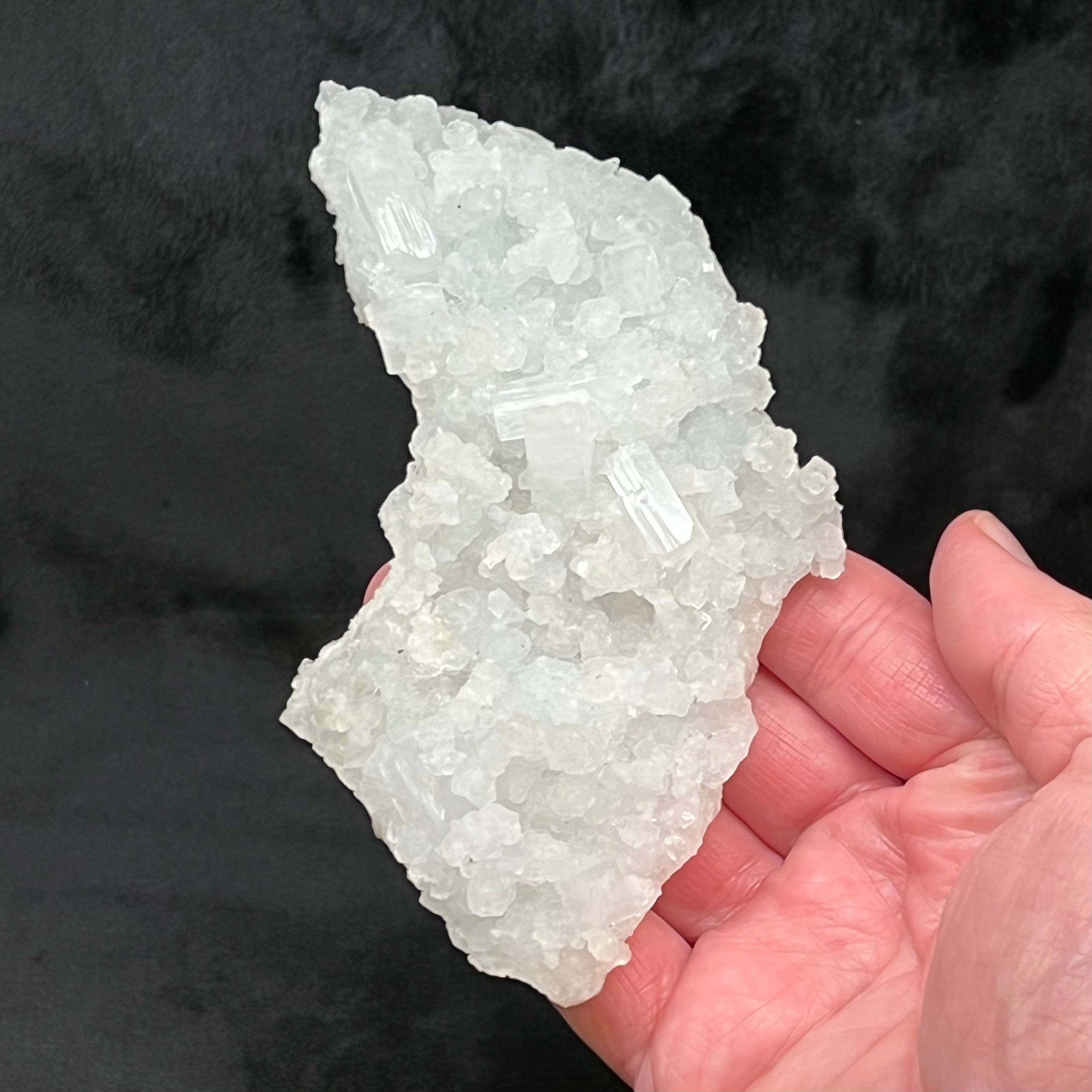 This large Prehnite pseudomorph after Laumontite specimen is a very aesthetic specimen for your collection. Mineral collectors believe the availability of specimens of this type will be more and more rare as time passes.