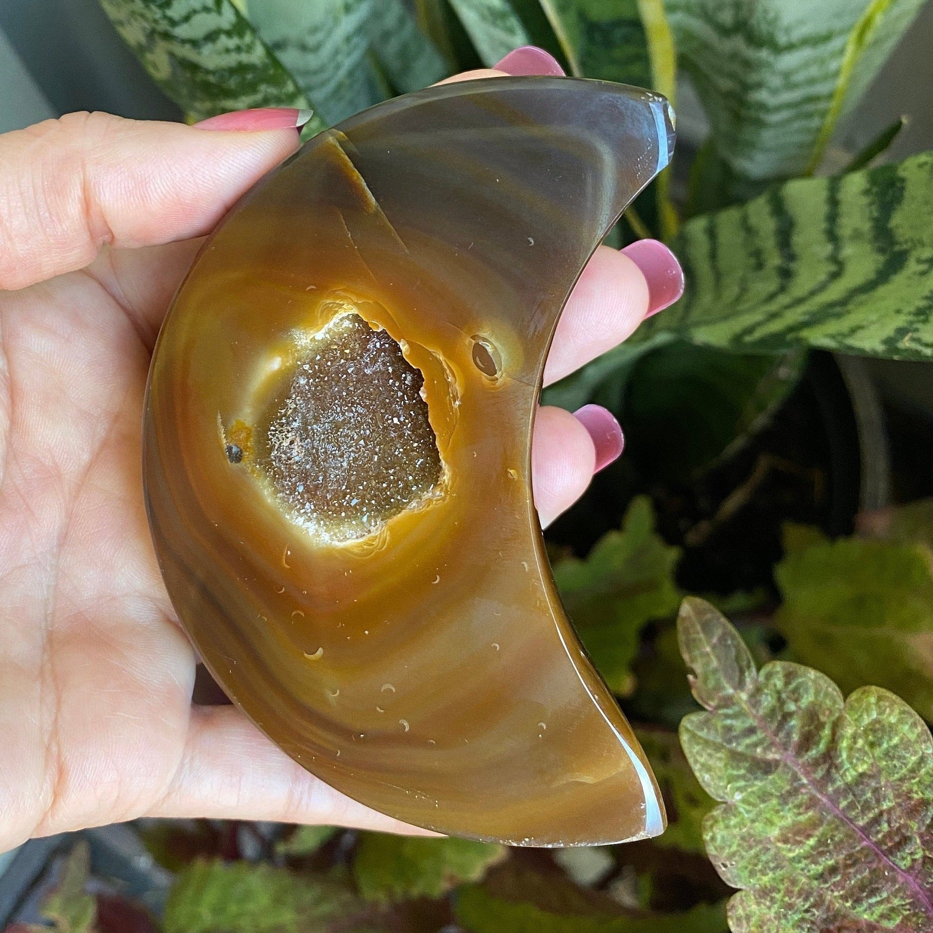 Brazilian -Agate-Moon-Choclate-Crystal