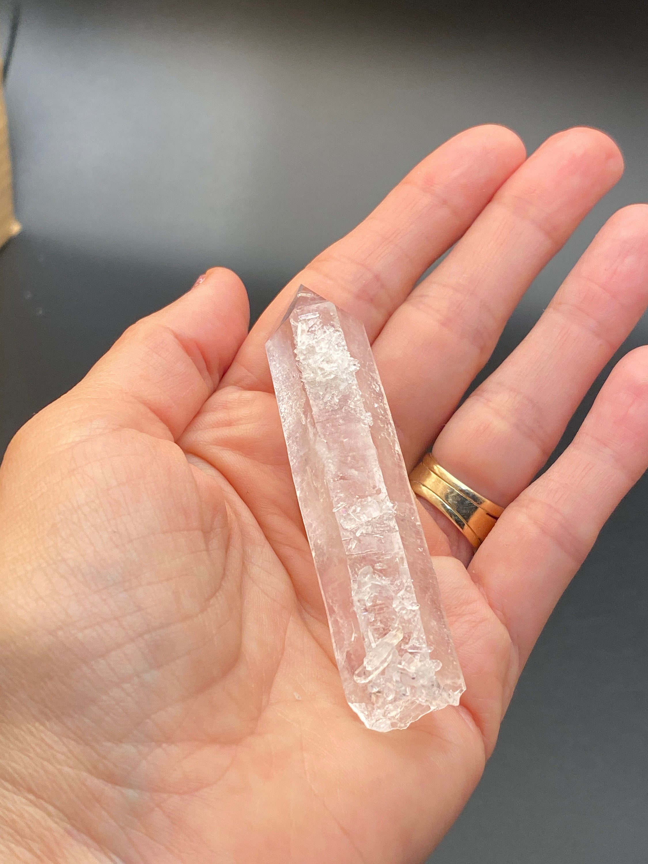 Quartz Crystal-Arkansas Quartz -Nice Point from Ron Coleman Mine - Healing Crystal