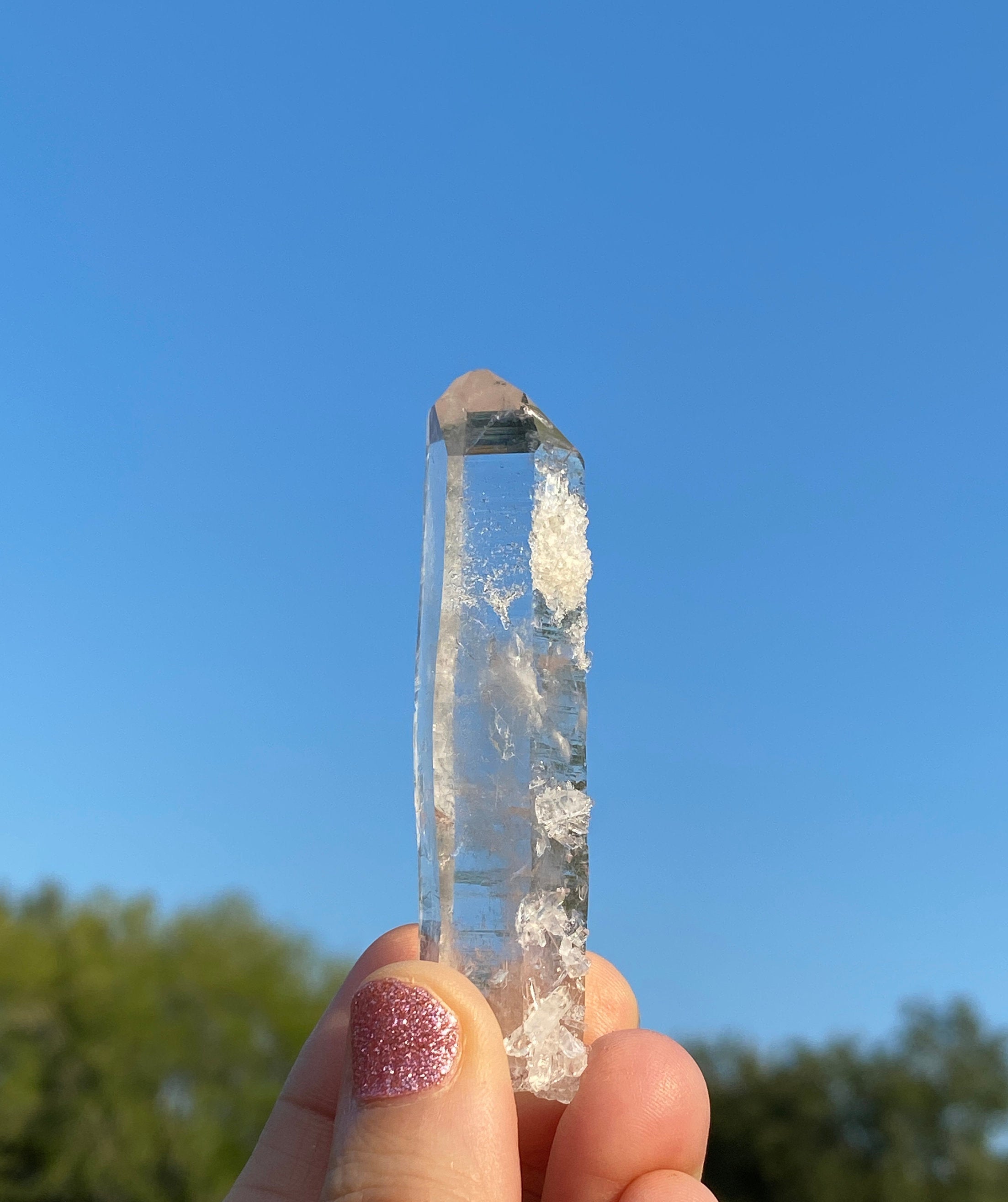 Quartz Crystal-Arkansas Quartz -Nice Point from Ron Coleman Mine - Healing Crystal