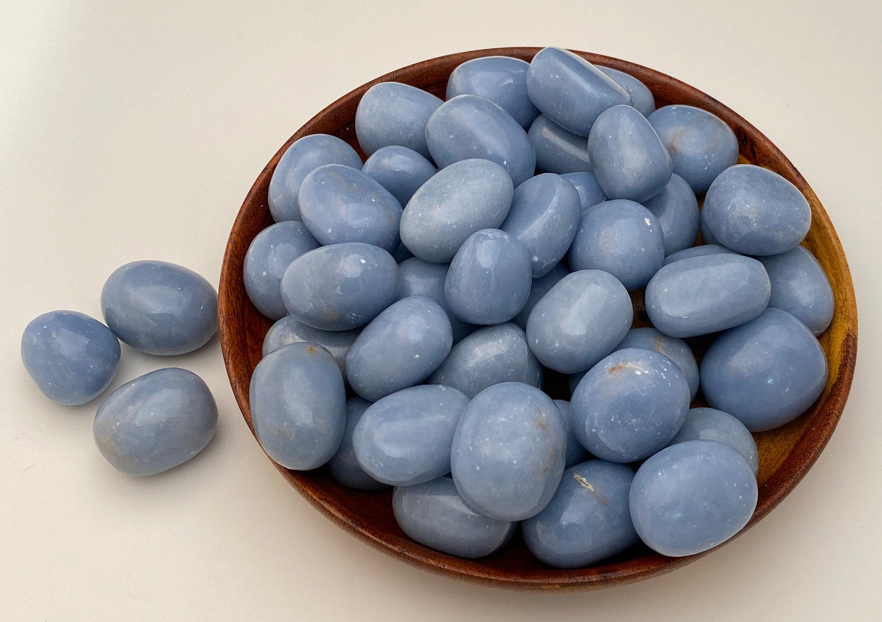 Angelite Tumbled Stones "A Grade" Crystal - Angelic Stone