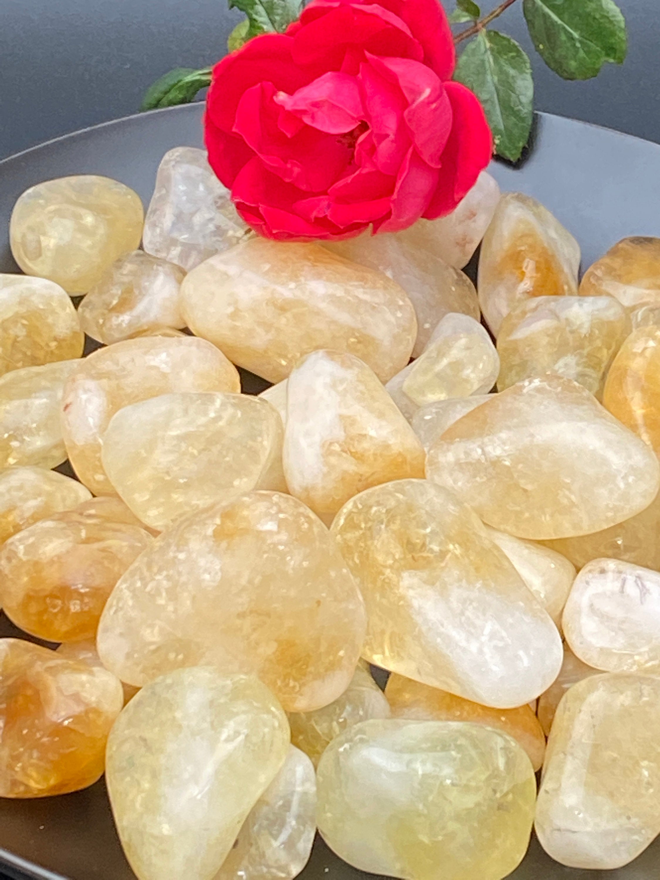 Citrine Tumbled Stone "A Grade" Polished Abundance Crystal