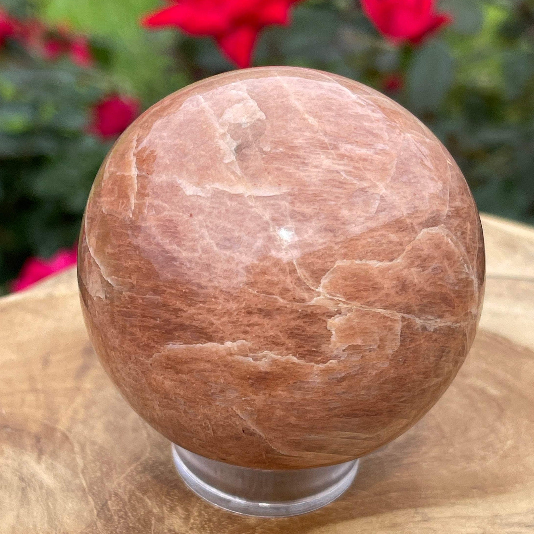Peach Moonstone Sphere | Large 63mm 348grams | Creative Energy Stone