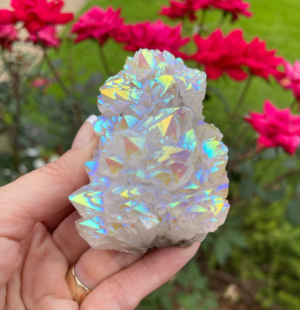 Angel Aura Quartz Crystals | Mystic Aura | Super Sparkle! 180 Grams