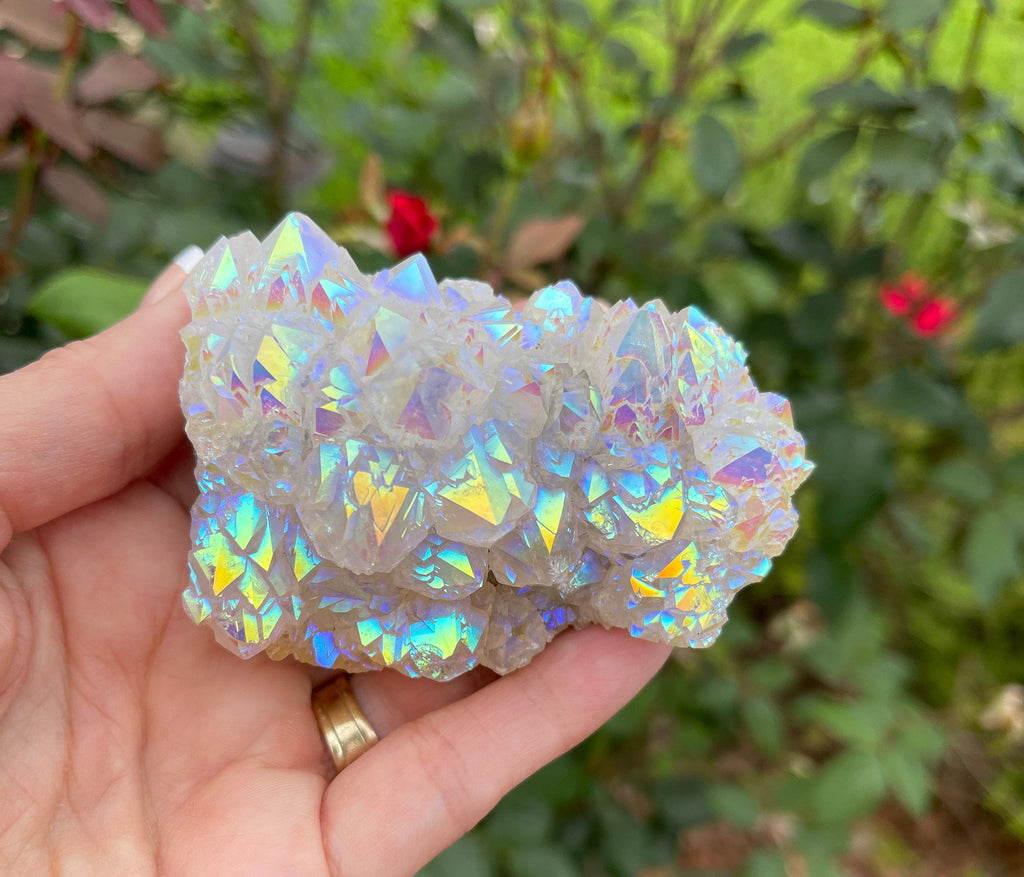 Angel Aura Quartz Crystals | Mystic Aura | Super Sparkle! 180 Grams