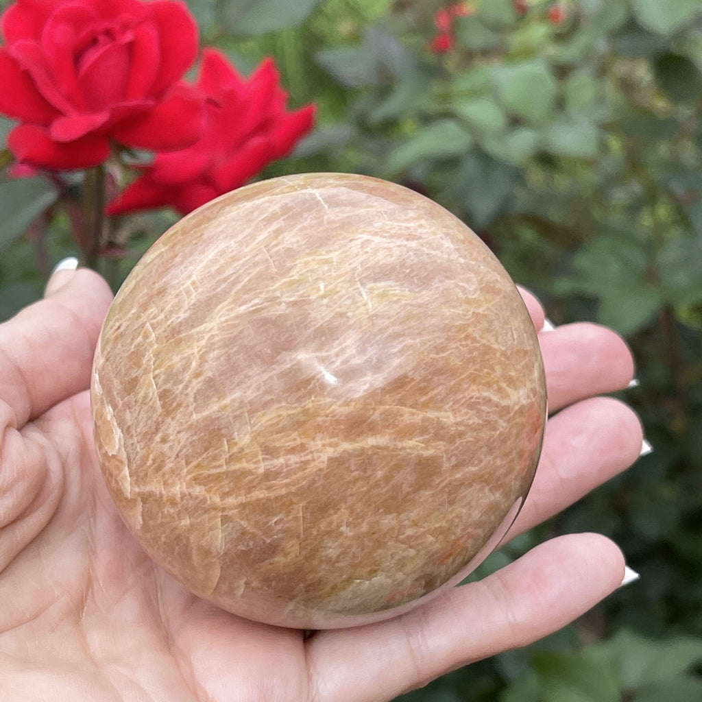 Peach Moonstone Crystal Sphere | Large 65mm 368grams |