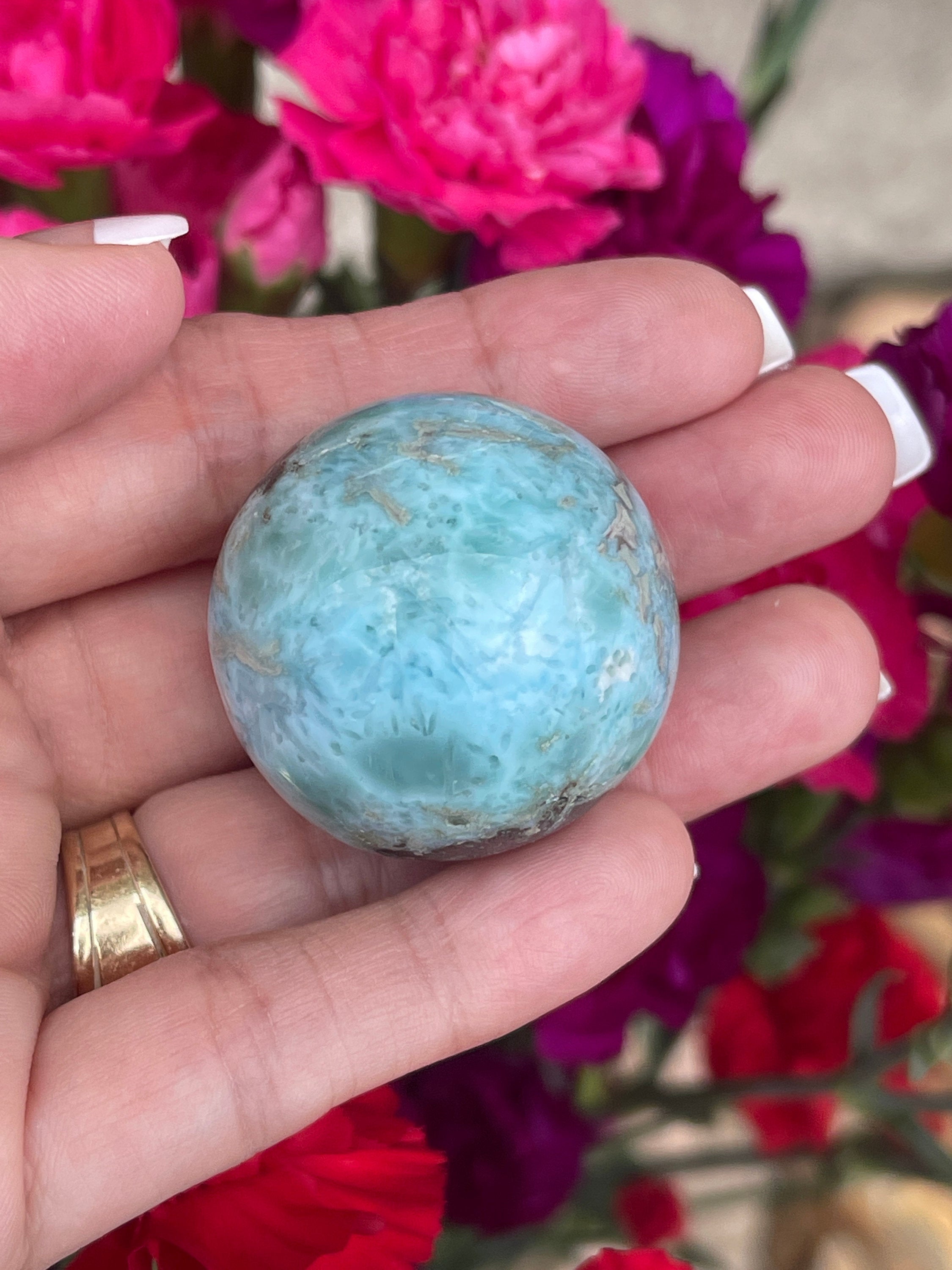 Larimar - AA+ The Dolphin Stone - 33mm - Calming Crystal