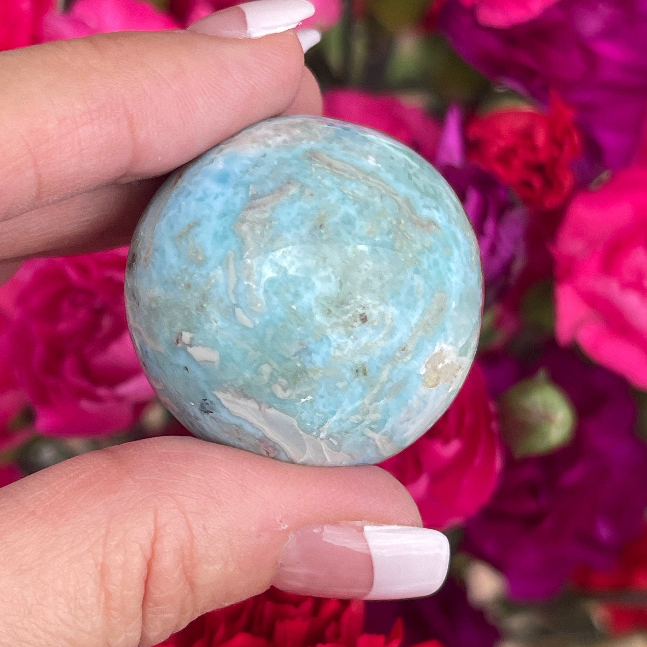 Larimar - AA+ The Dolphin Stone - 33mm - Calming Crystal