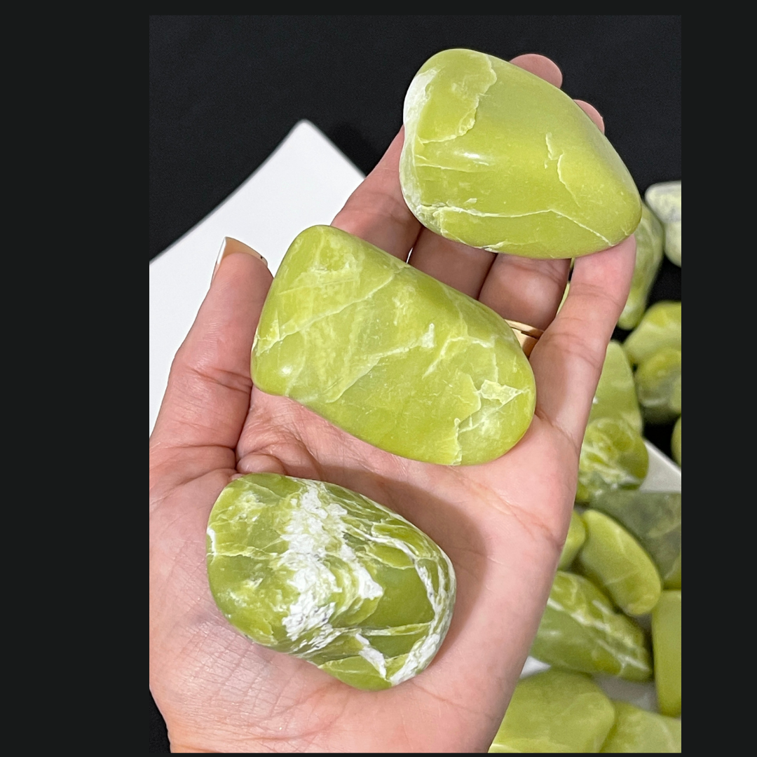 Noble Serpentine, Healerite shown in hand