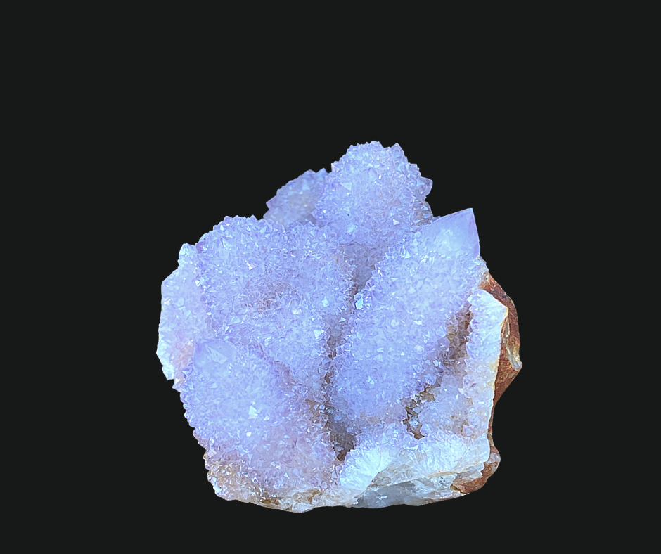 Soft lilac purple color druzy Amethyst Crystals on Cluster 