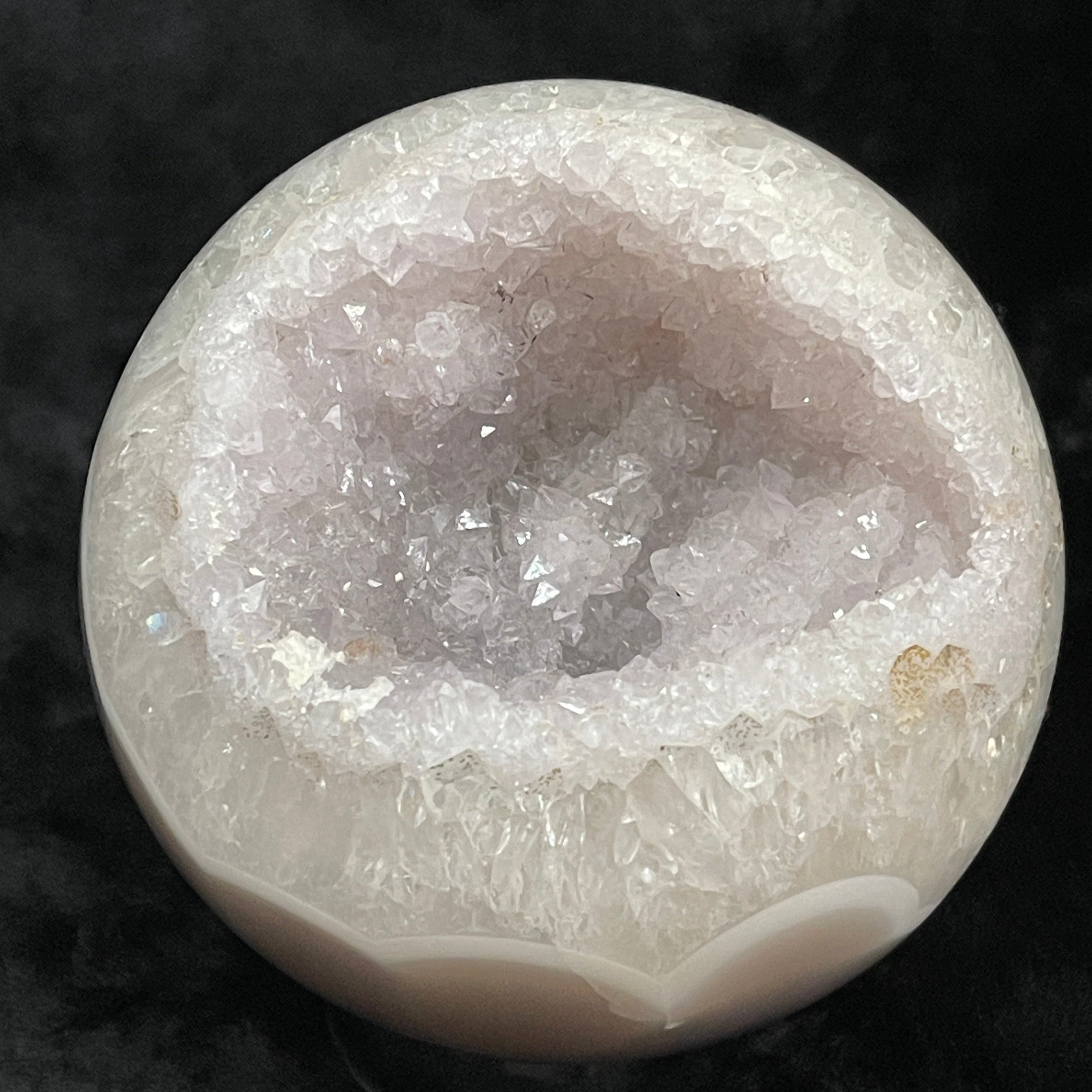 Large Smoky Amethyst banding in Crystal sphere