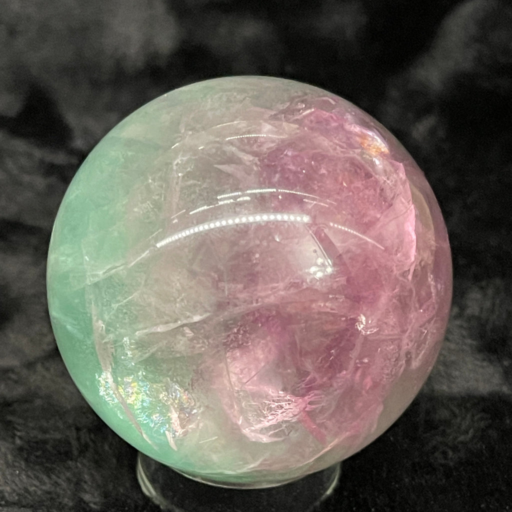 Watermelon Fluorite, Beautiful Sphere | 56mm 307grams
