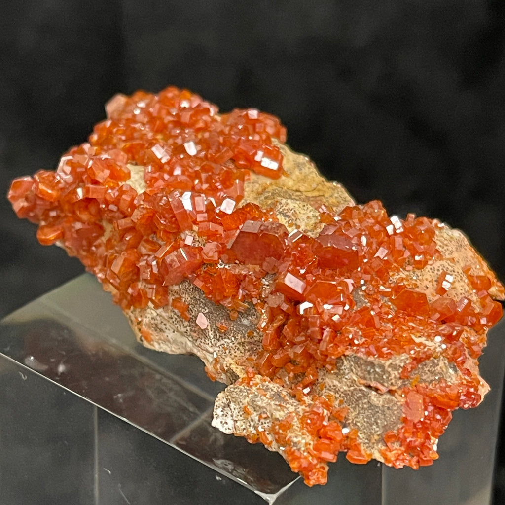 Gorgeous Vanadinite Crystal Cluster; perfect for mineral collector.