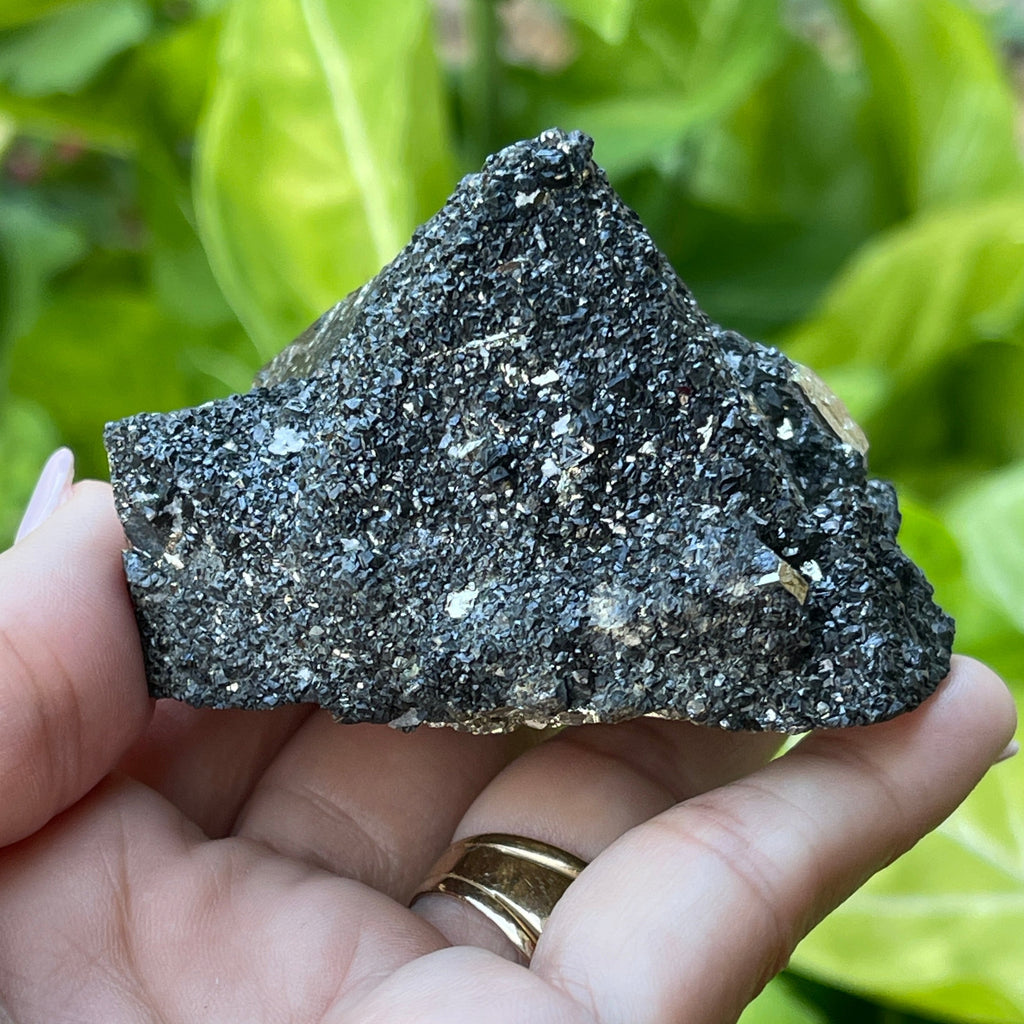 Pyrite with Sphalerite on the back side.