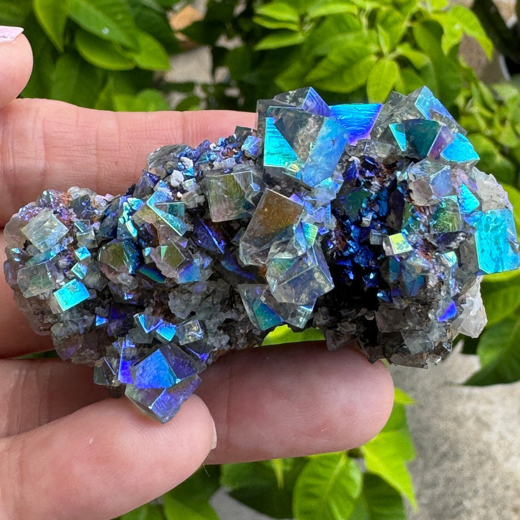 Fluorite Crystal England, treated  uv reactive. 