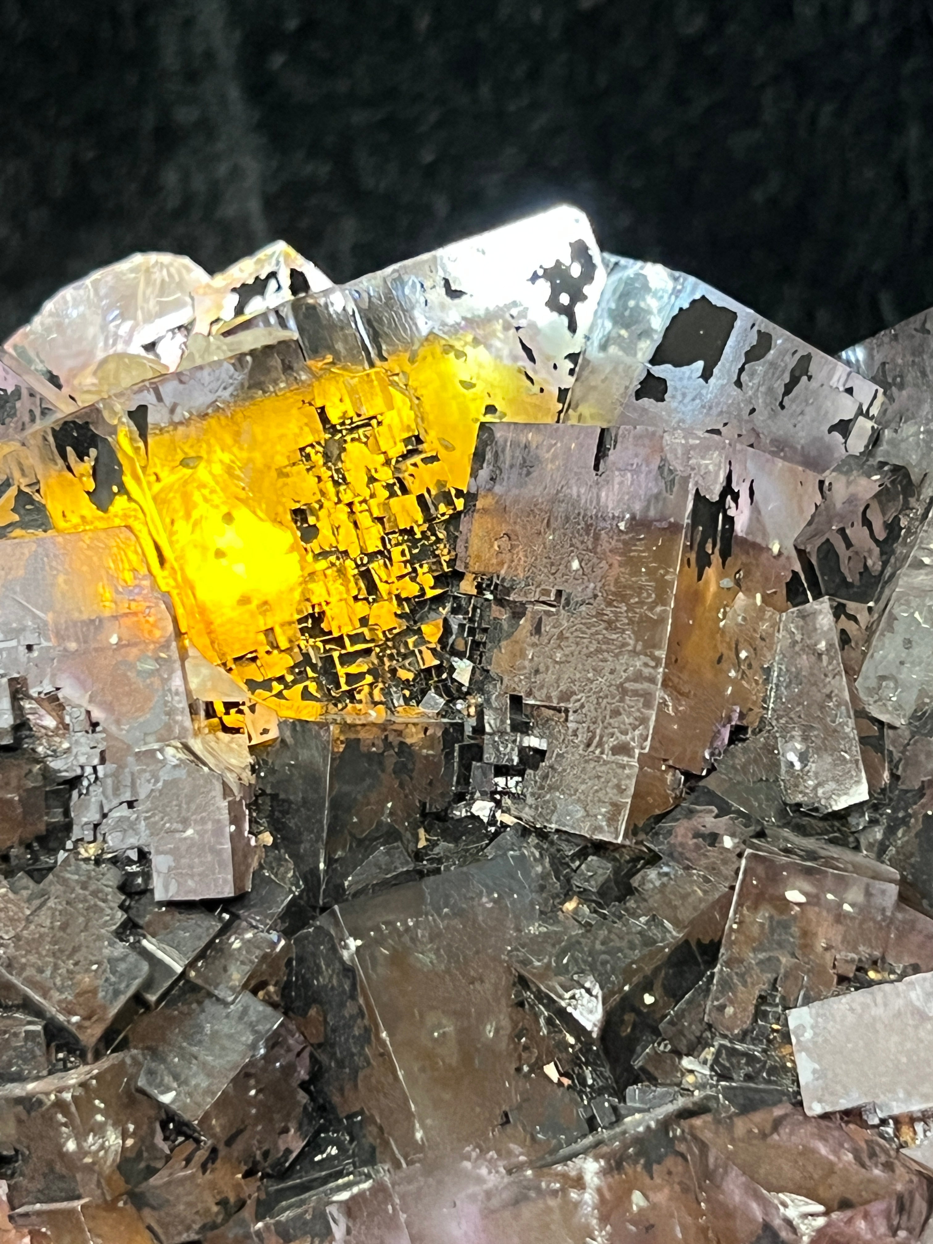 Fluorite Bitumen Calcite Illinois 1980s