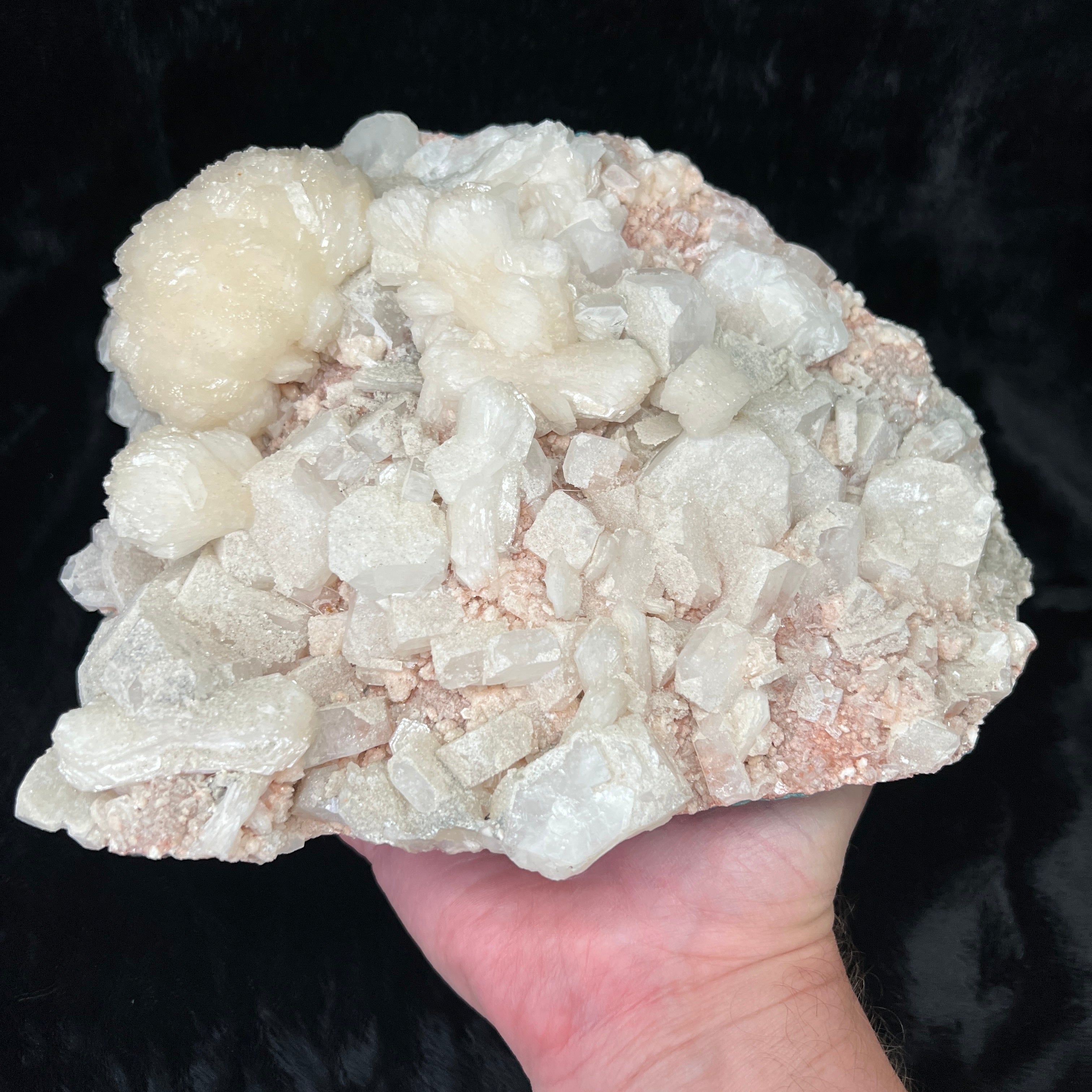 Apophyllite with Stilbite, Stellerite 7.4lbs Large Statement Piece!