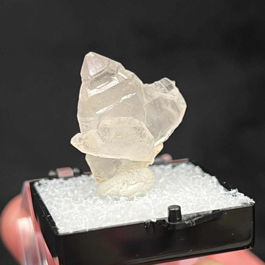 This is a truly rare occurrence! This unique specimen exhibits two, interconnected quartz Japan Law Twins from Andranotokana Massif, Andilamena District, Alaotra-Mangoro, Madagascar.