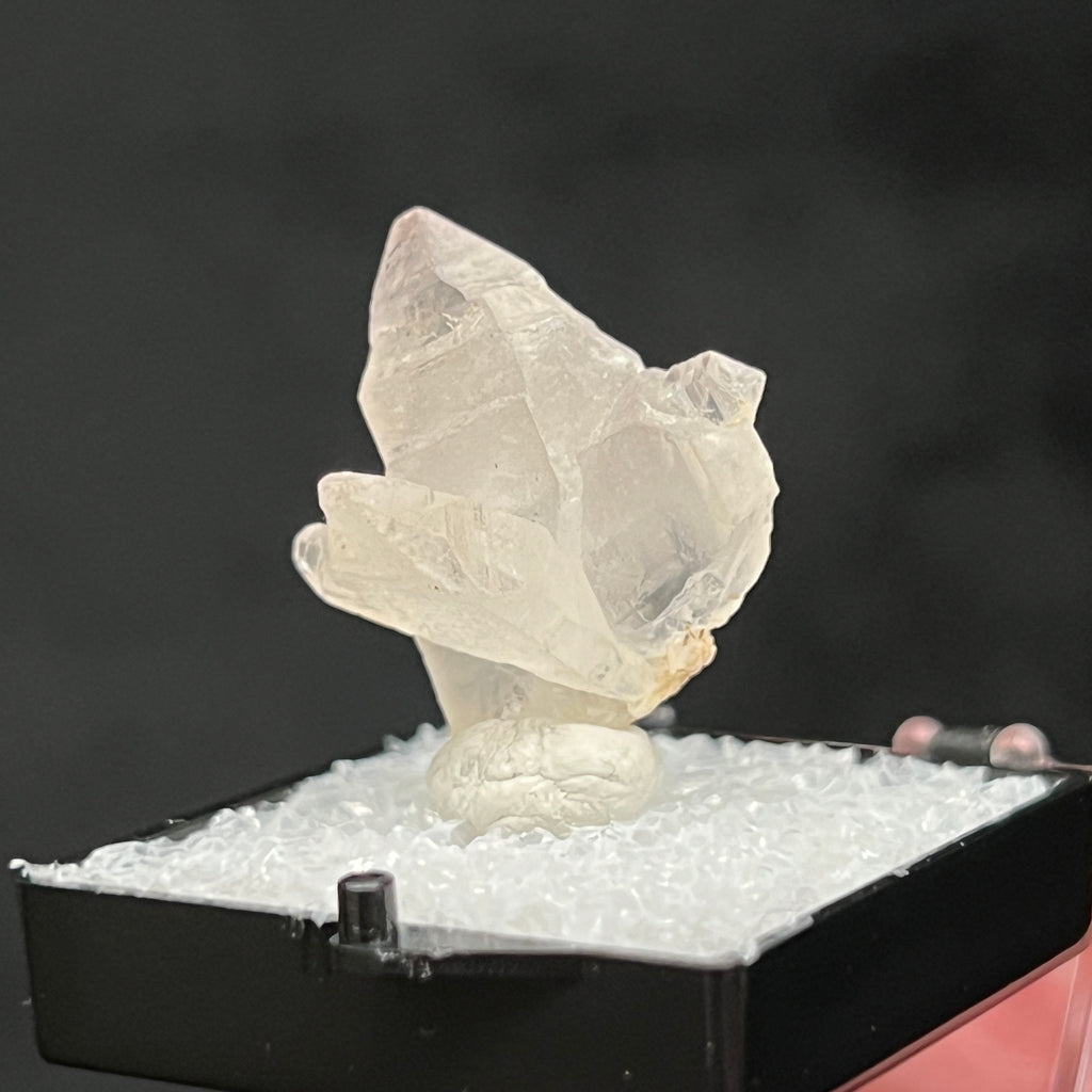Not only is this a truly rare and unique specimen exhibiting two, interconnected quartz Japan Law Twins, it also presents with early stages of less common reverse scepter growth on the terminations. 