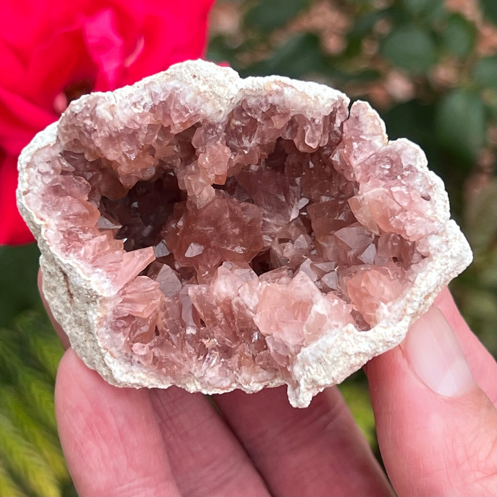 Pink Amethyst Crystals Geode | 109 grams